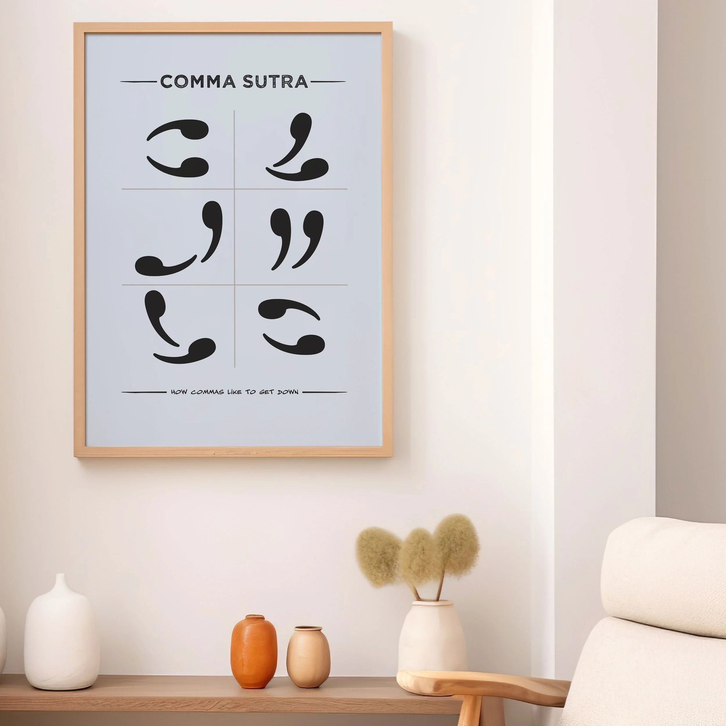 'Comma Sutra' Art Print