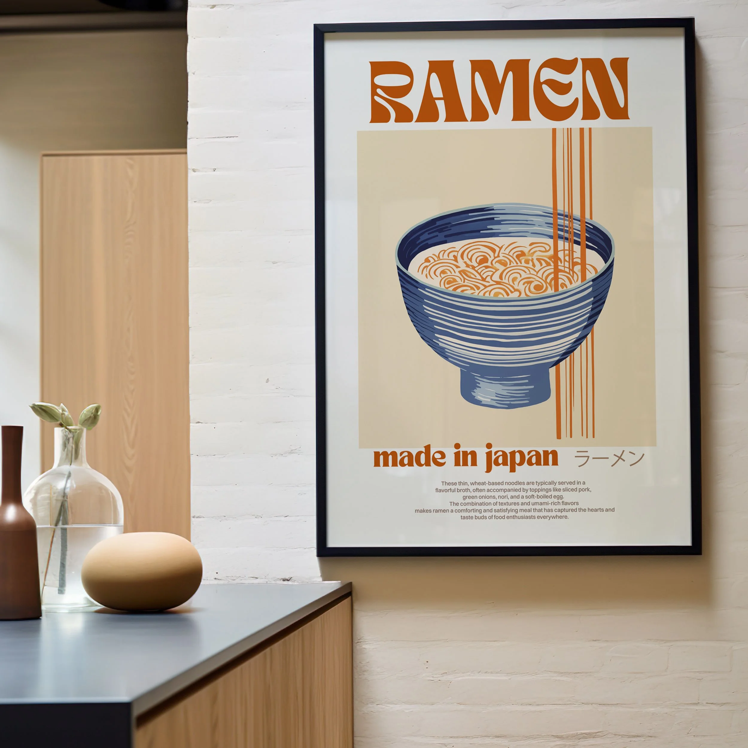 'Ramen Noodles Made in Japan' Art Print