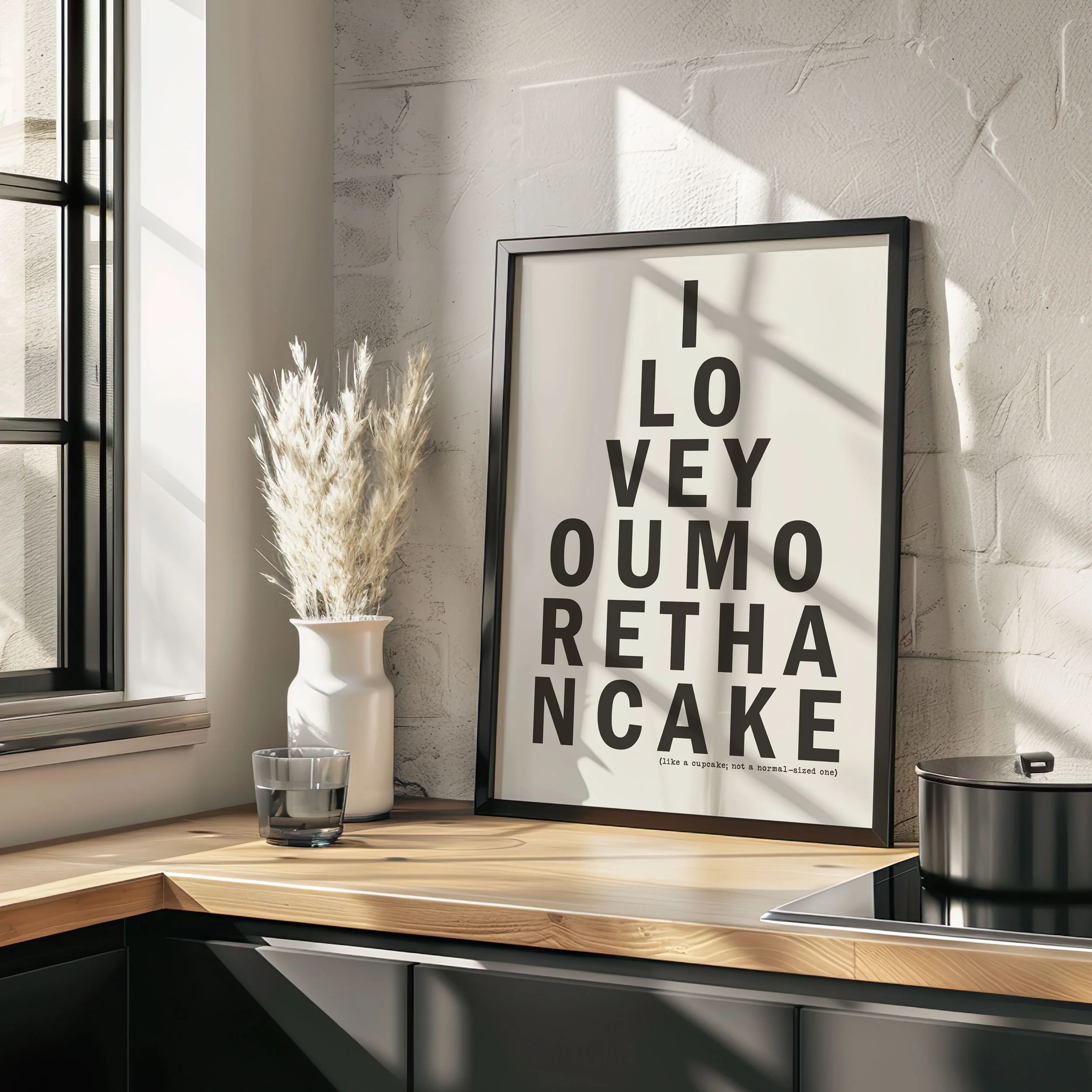 'I Love You More Than Cake Eye Chart' Art Print
