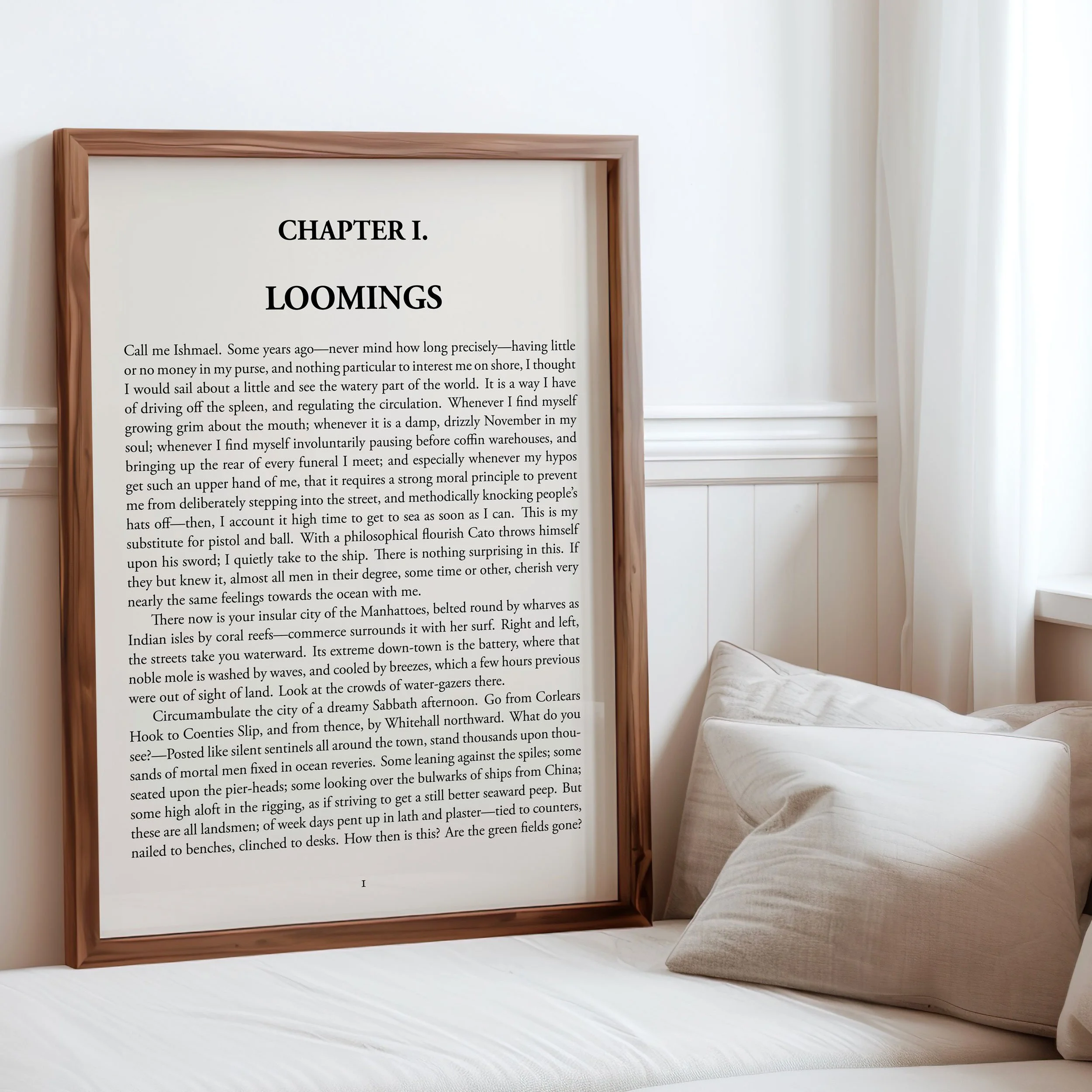 'First Page of Moby Dick' Art Print