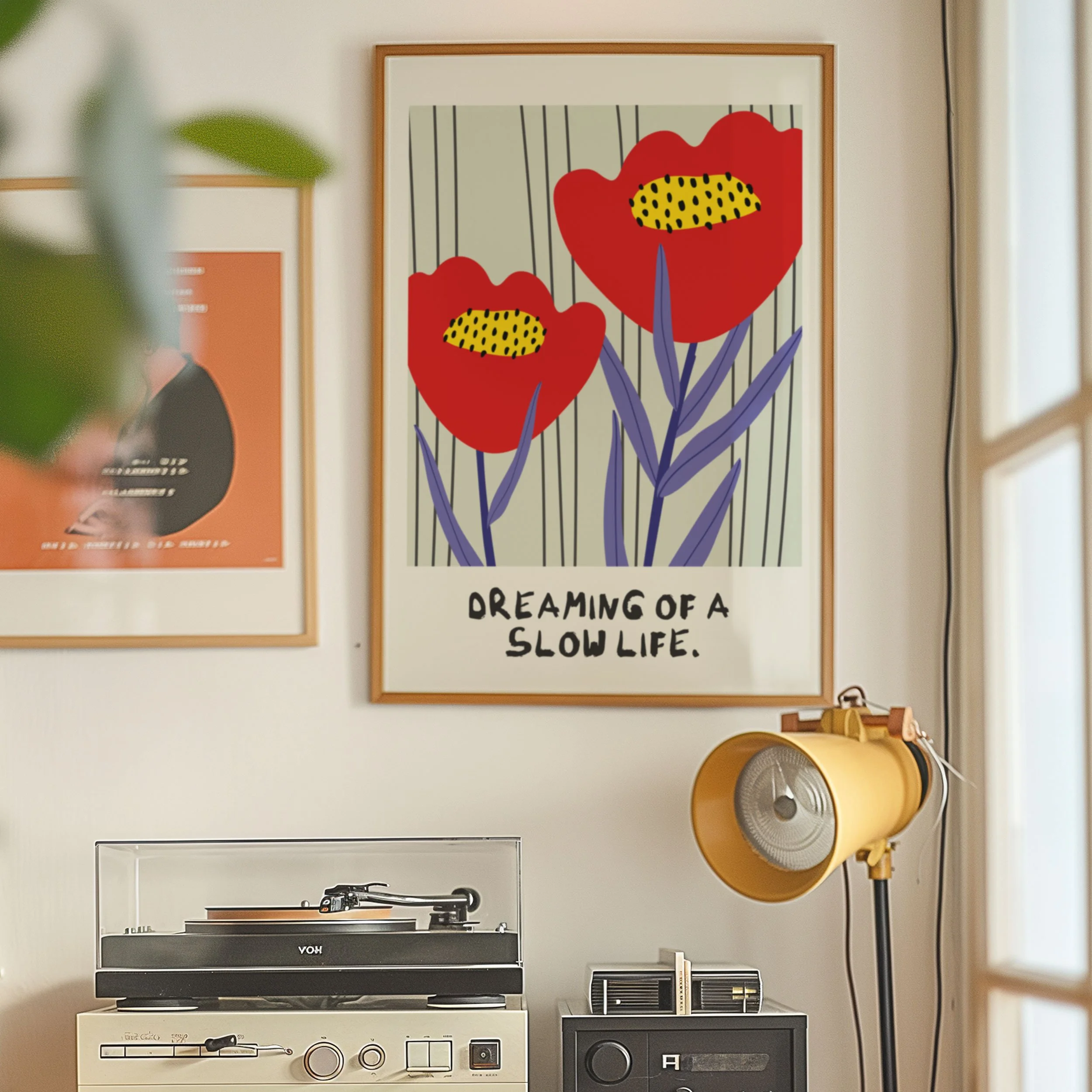'Slow Life with Poppies' Art Print