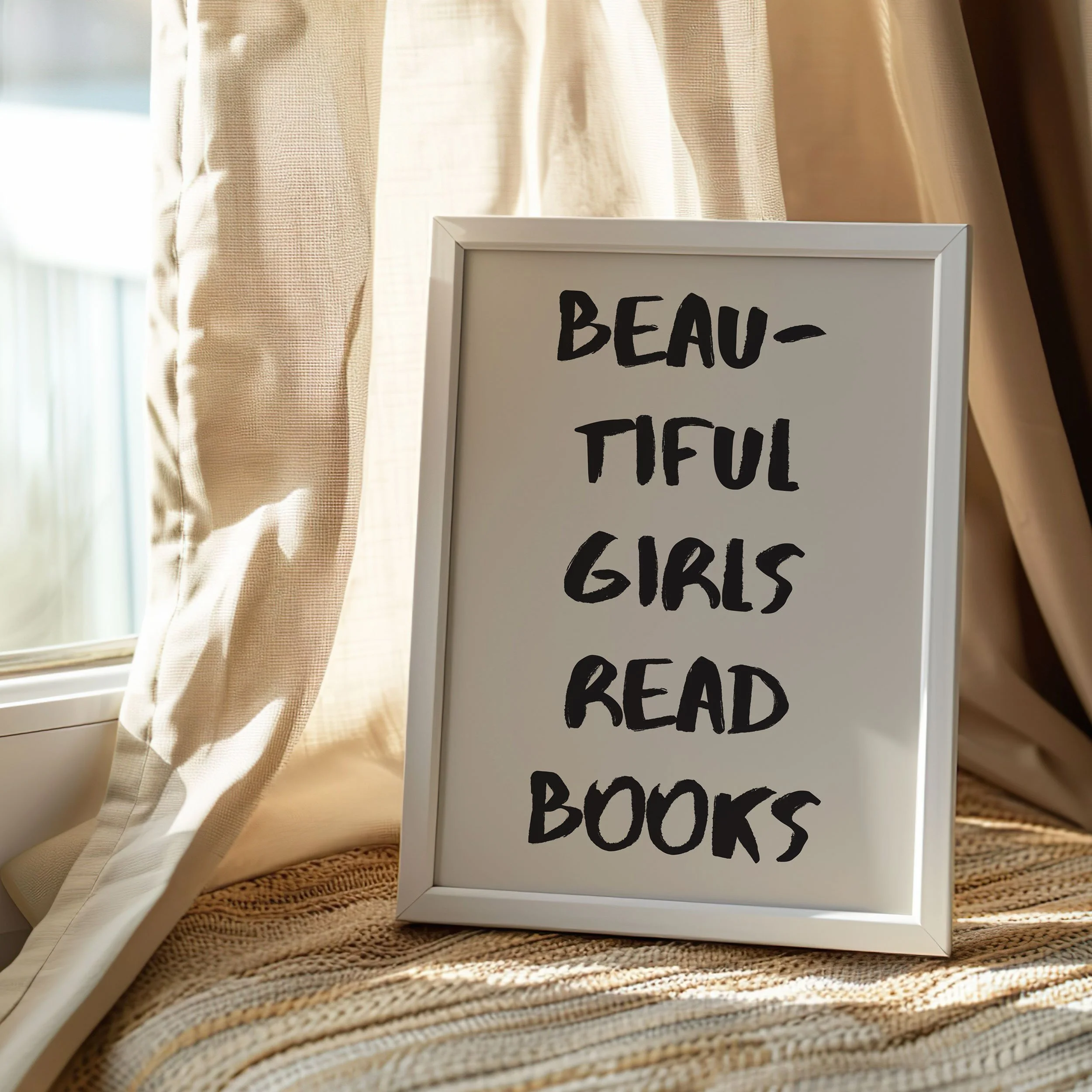 'Beautiful Girls Read Books' Art Print