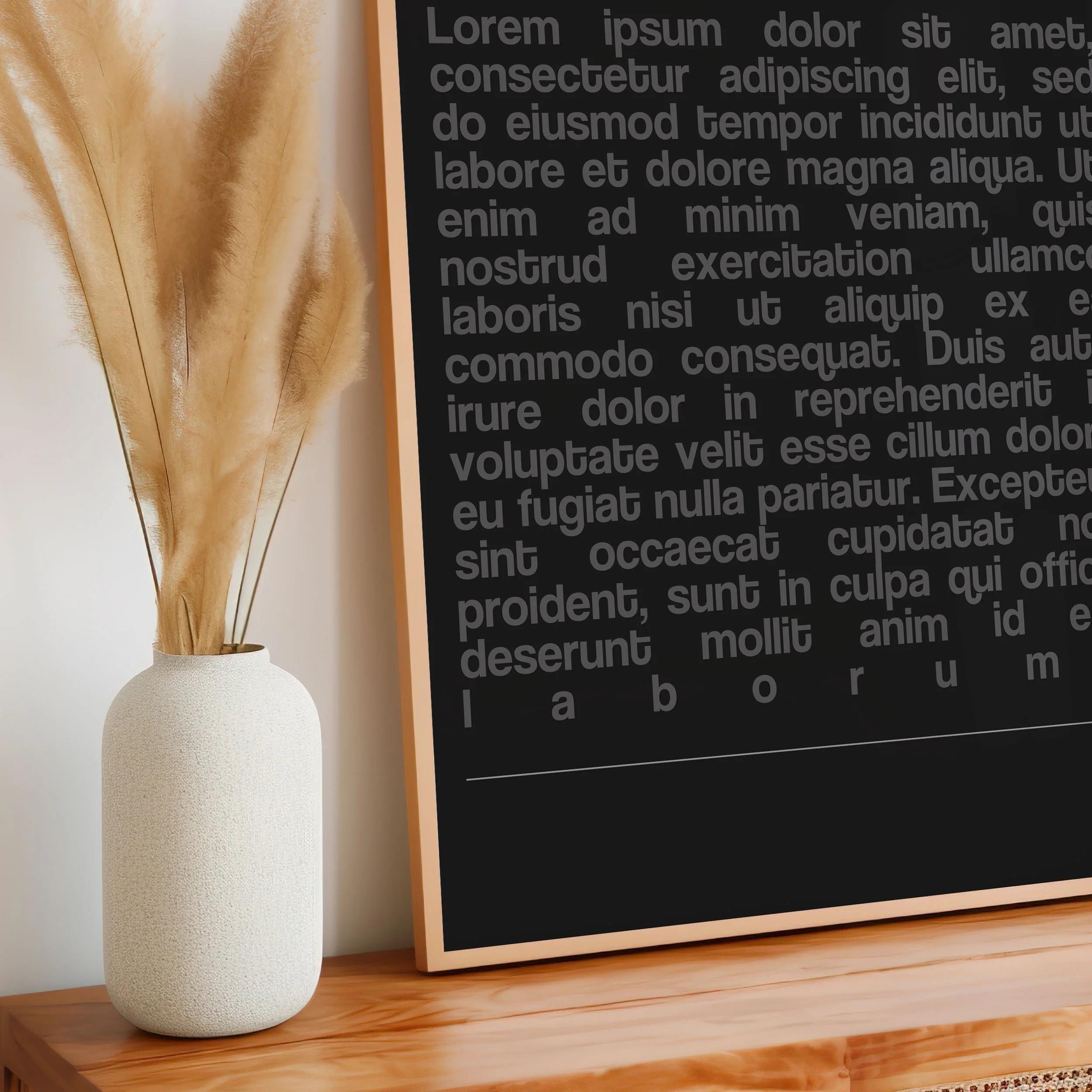 'Dark Lorem Ipsum' Art Print