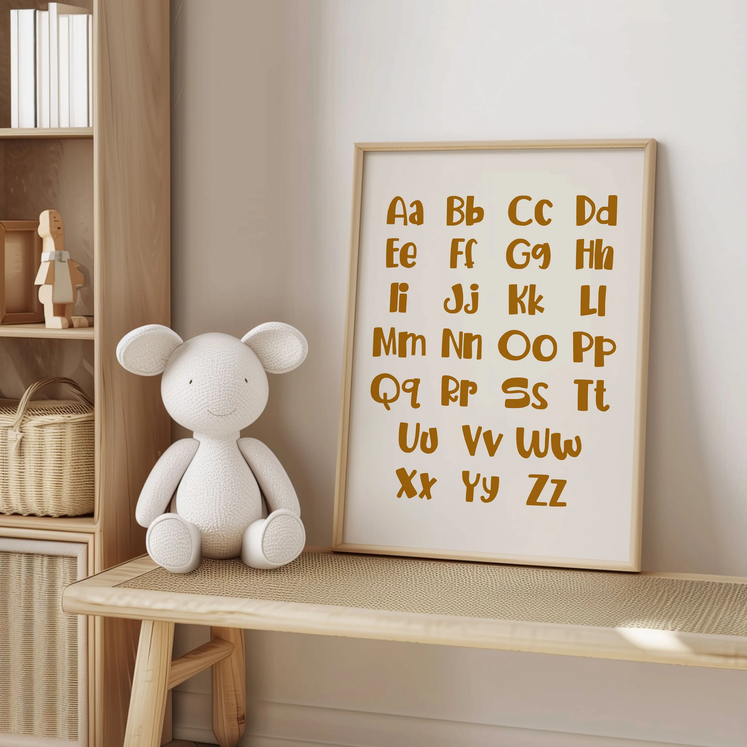 'Burnt Orange Alphabet' Art Print