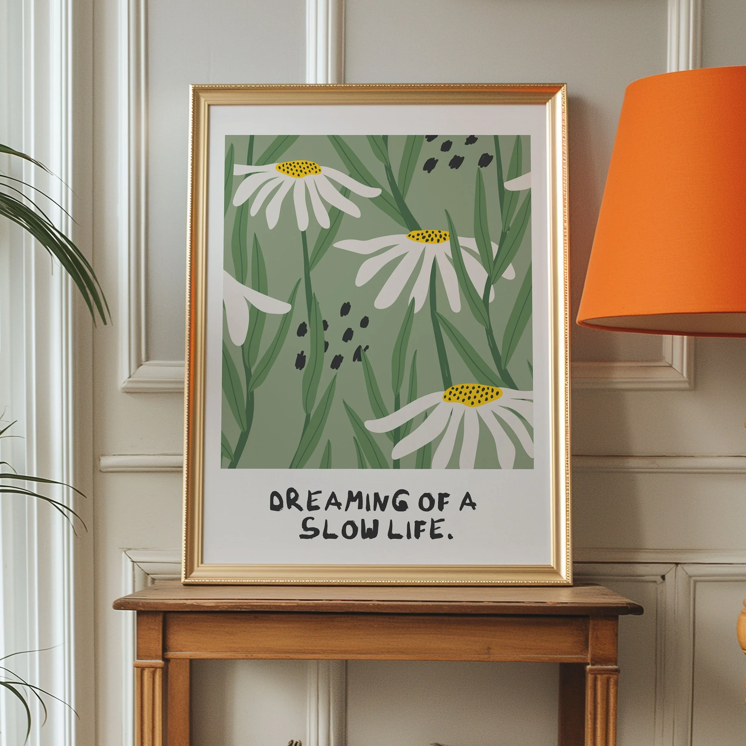 'Slow Life with Daisies' Art Print