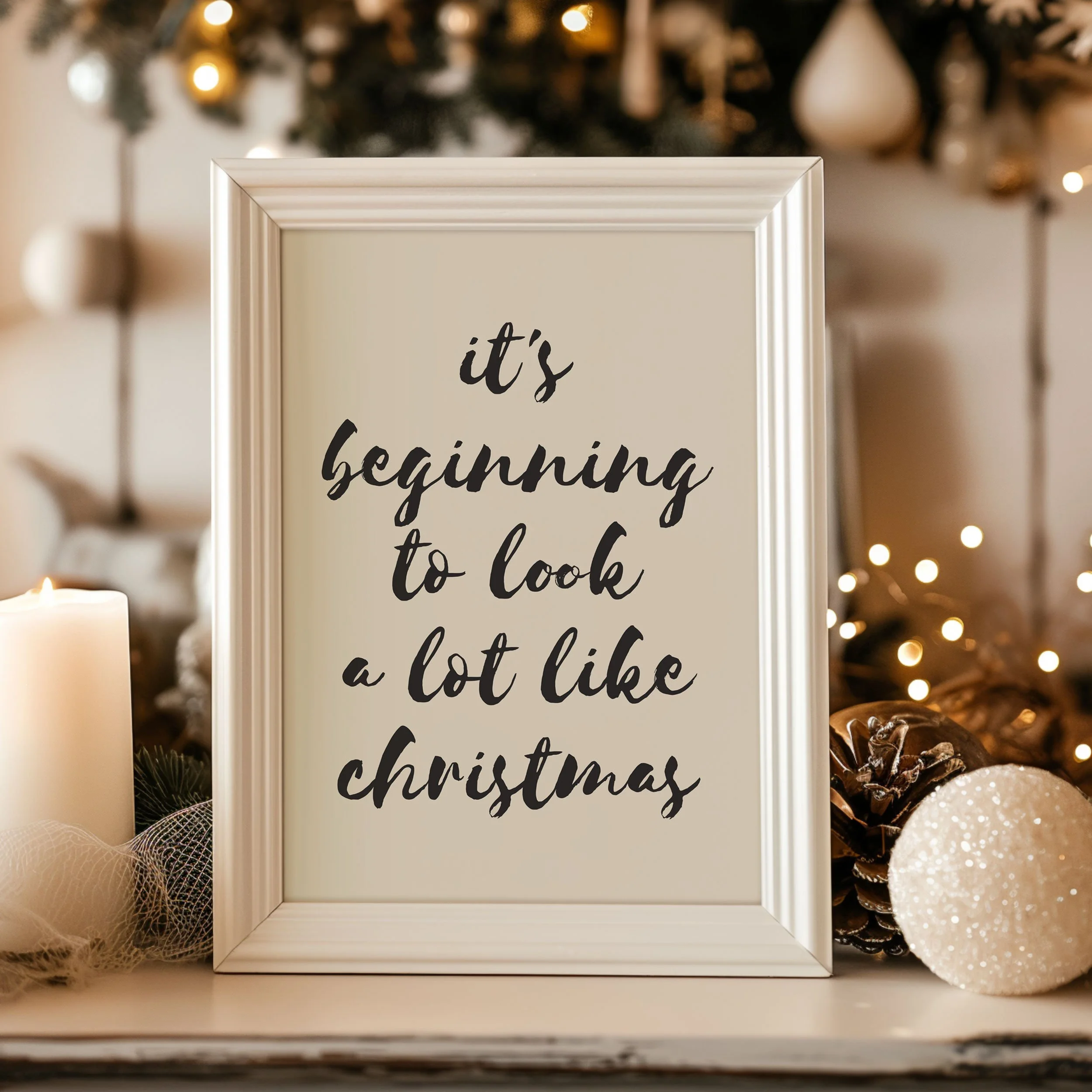 'It's Beginning to Look a Lot Like Christmas' Art Print