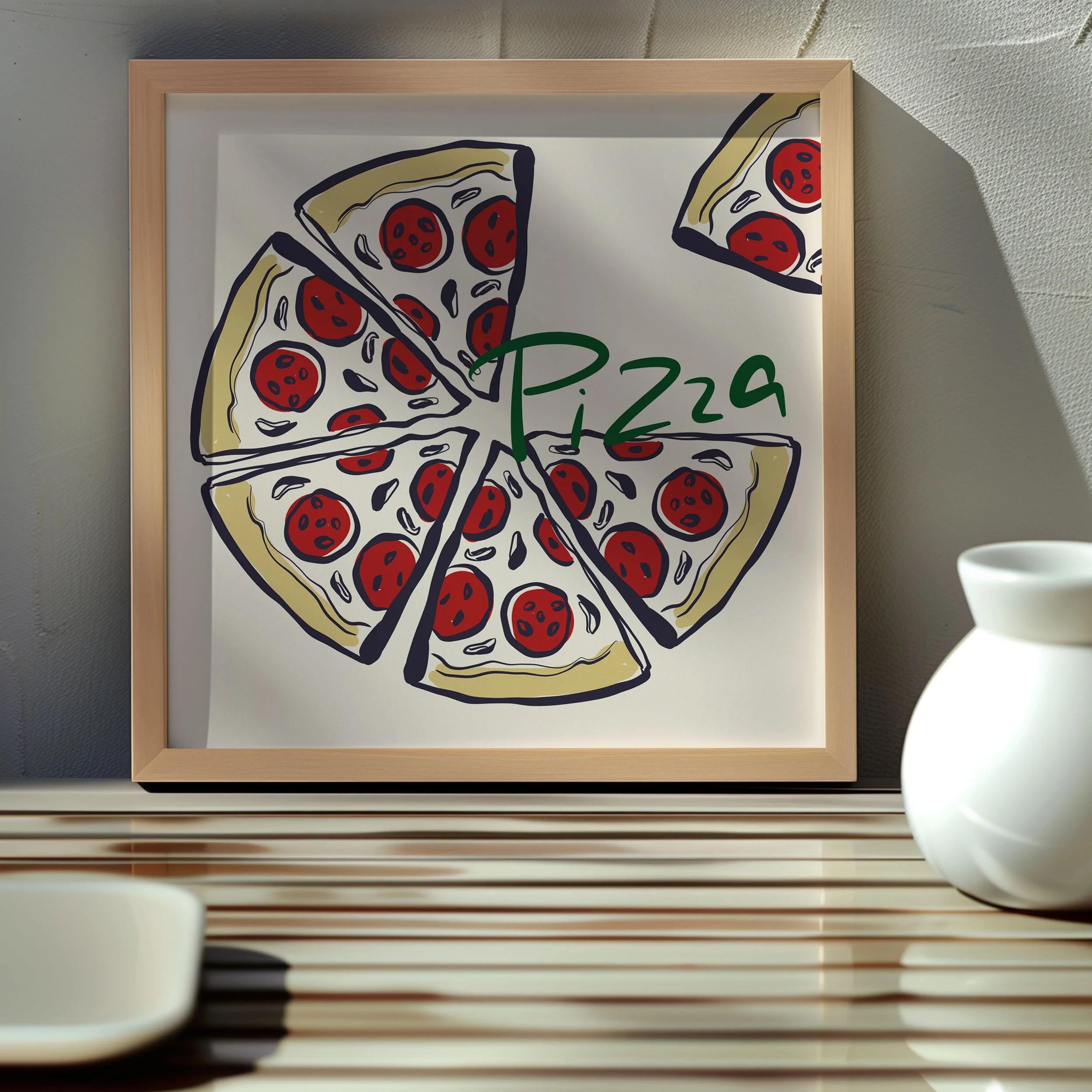 'Pepperoni Pizza' Art Print