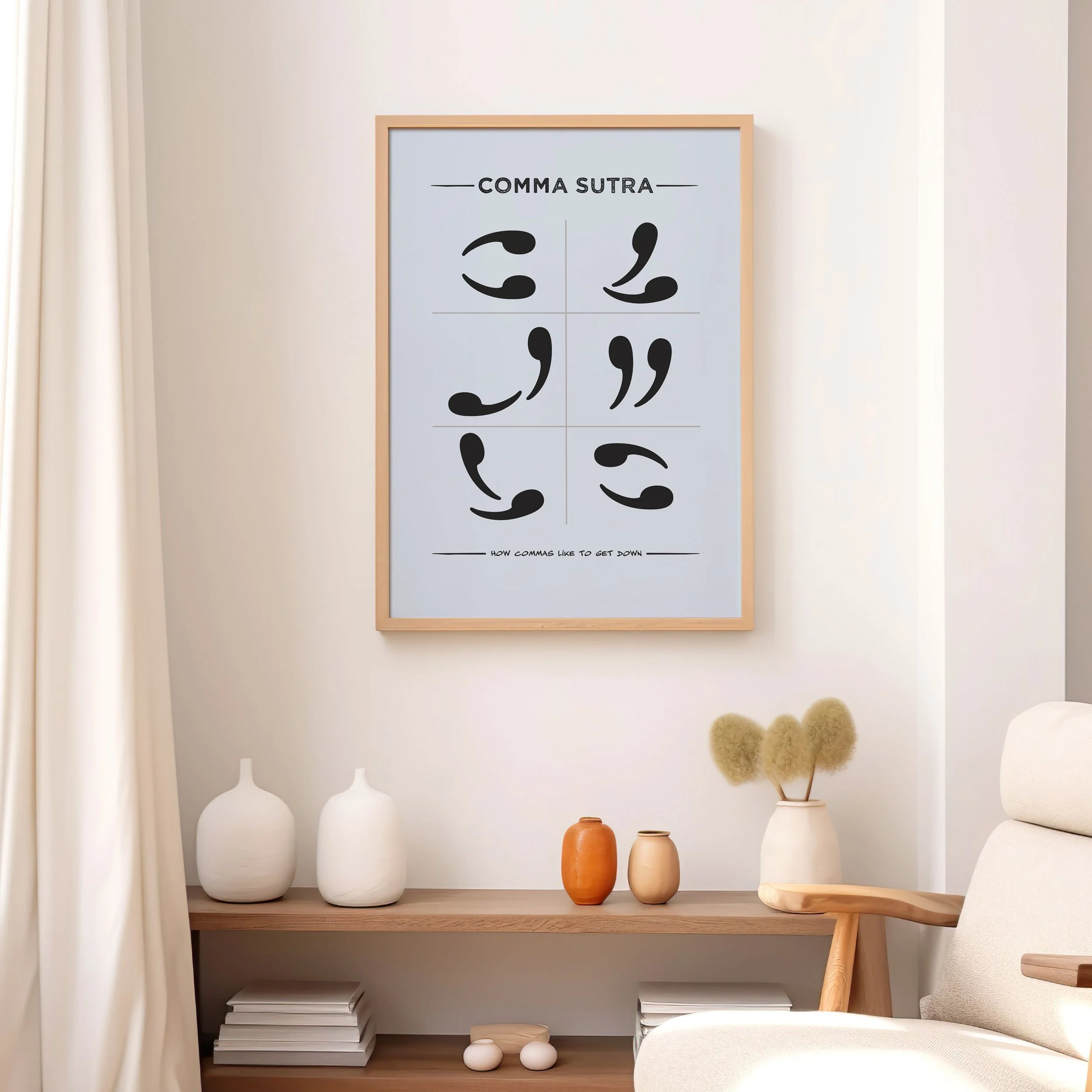 'Comma Sutra' Art Print