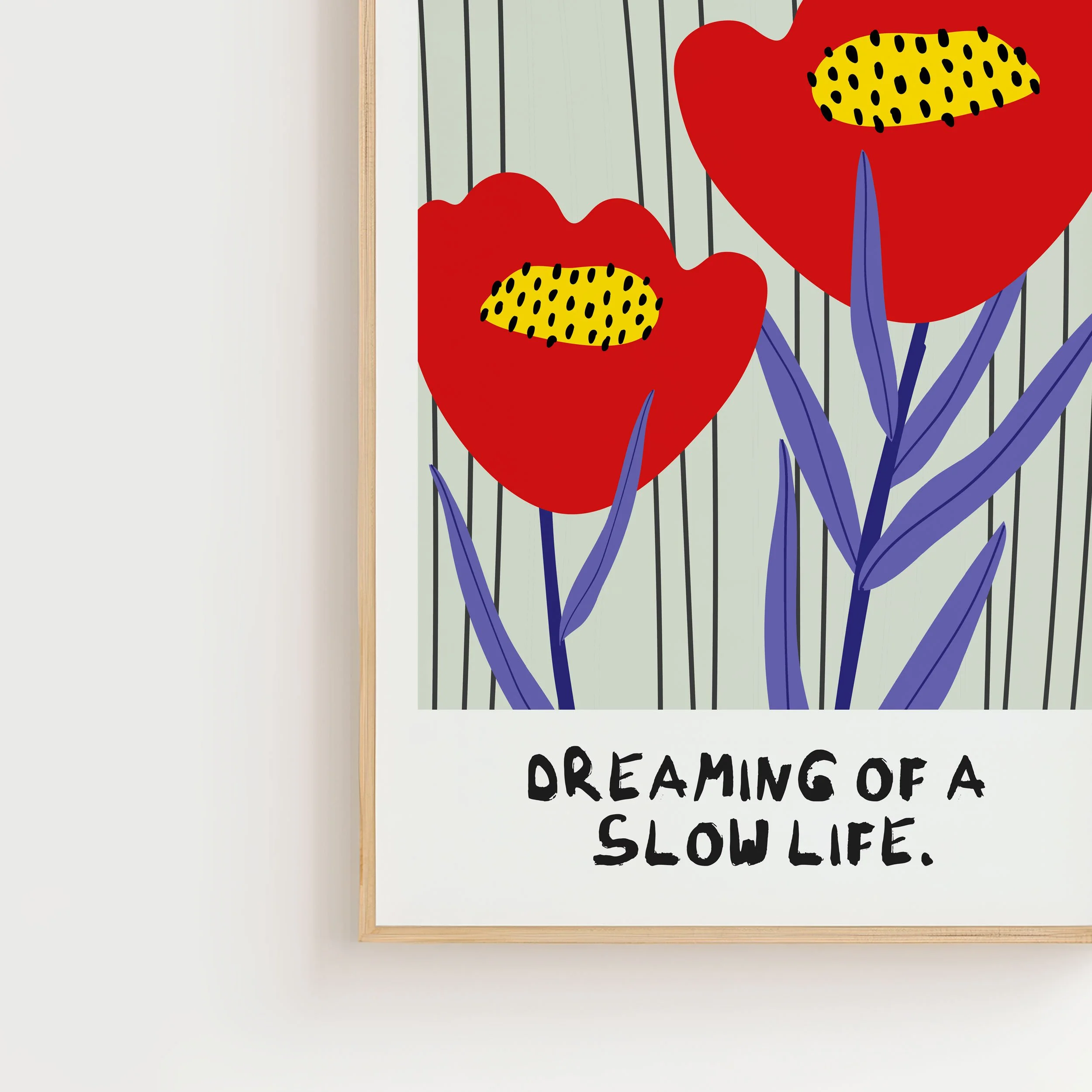 'Slow Life with Poppies' Art Print