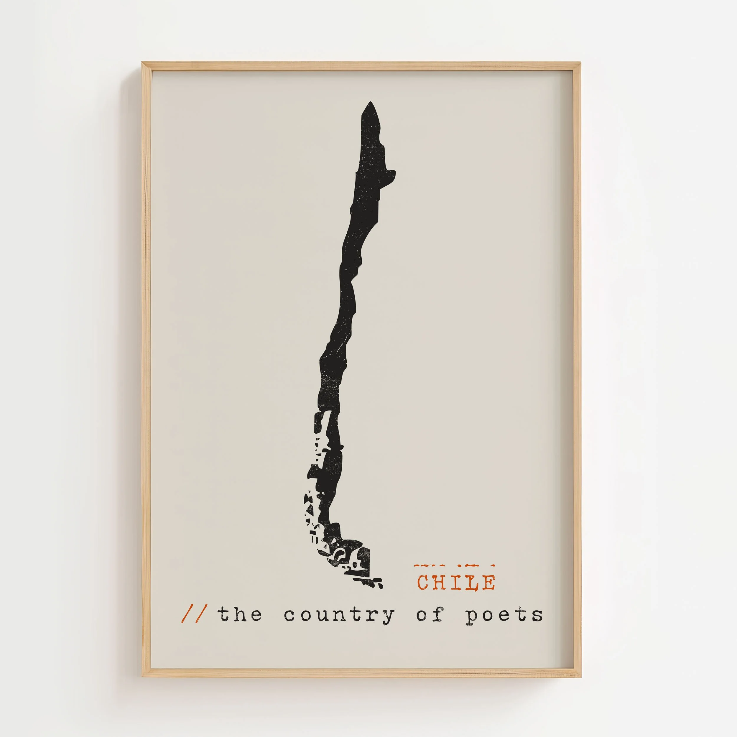 'Chile the Country of Poets' Art Print