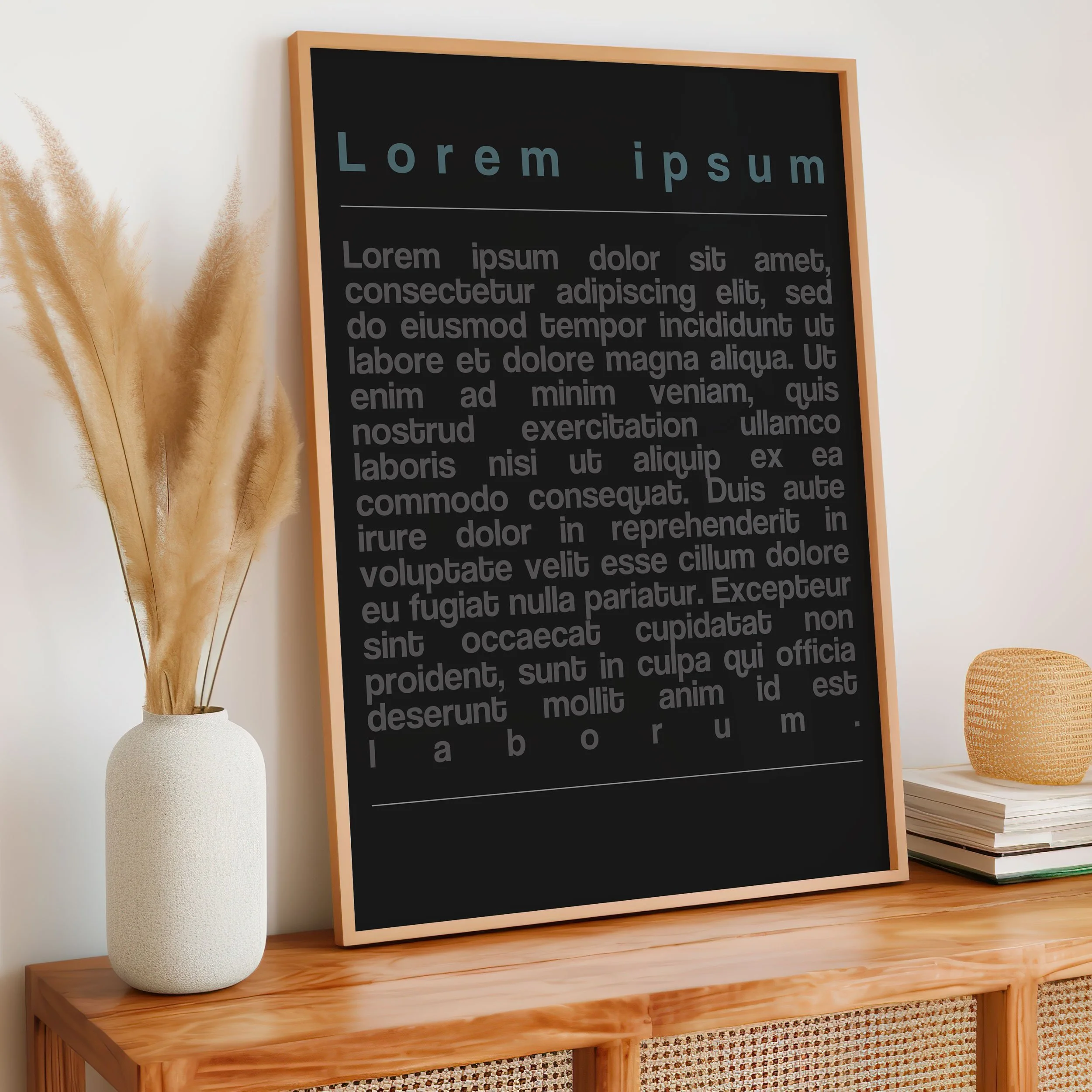 'Dark Lorem Ipsum' Art Print