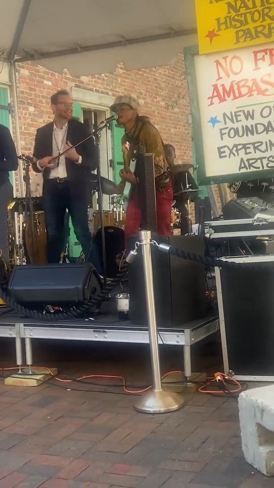 "The Bird” composed by Morris Day and The Time and recorded here live at French Quarter Fest on April 13, 2025. This is the NO FEAR Ambassadors' first time performing!
This song was brought into the band by Ambassador Elijah "Kid Exo
