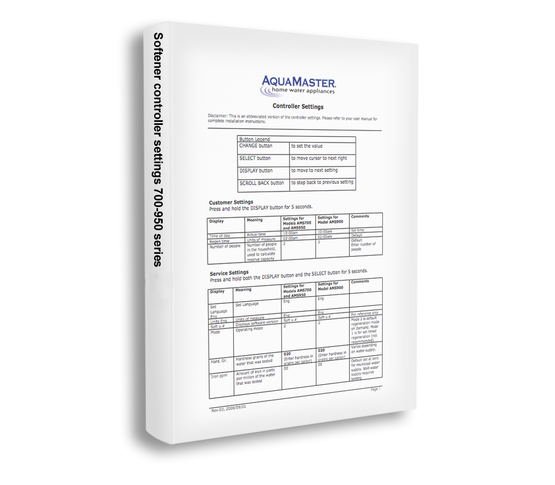 Water softener controller