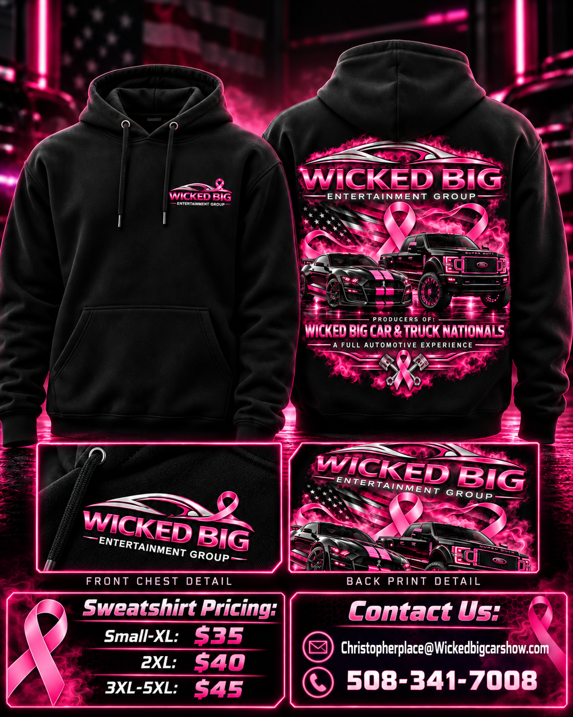 Breast Cancer Sweatshirt - Wicked Big Entertainment Group