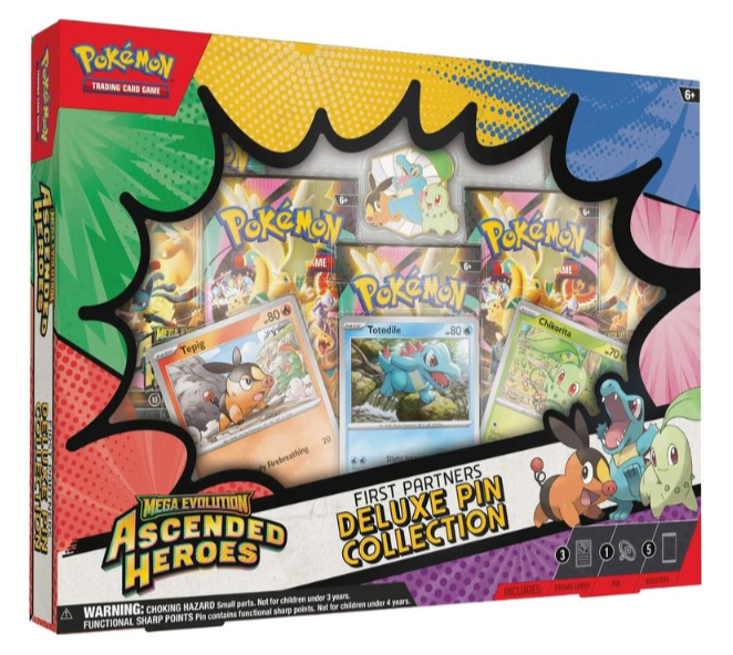 Pokemon - Mega Evolution - Ascended Heroes - Deluxe Pin Collection - First Partners