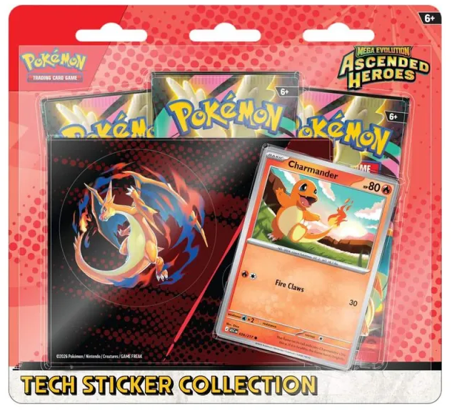 Pokemon - Mega Evolution - Ascended Heroes - Tech Sticker Collection - Charmander