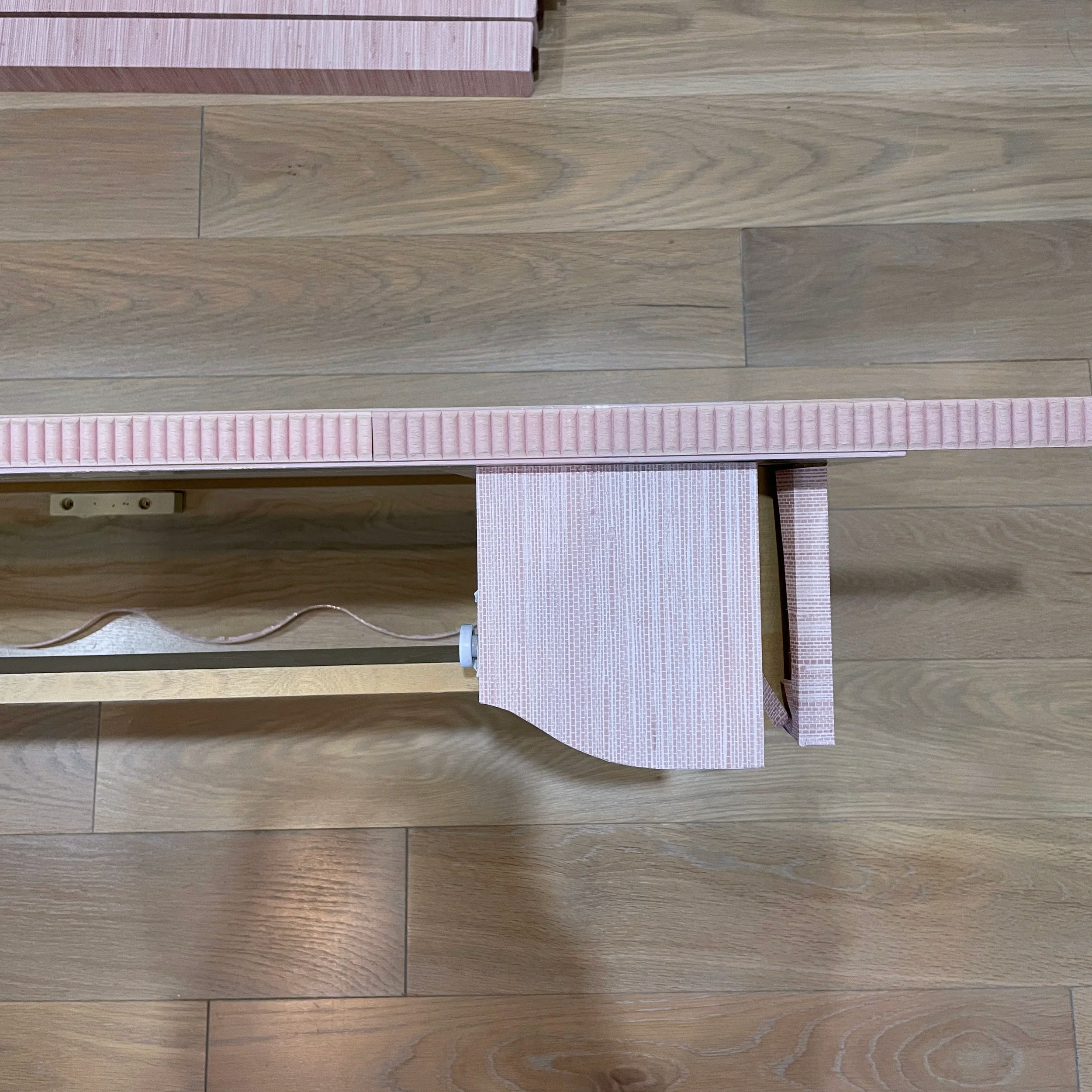 How to Cover Desk in Grasscloth