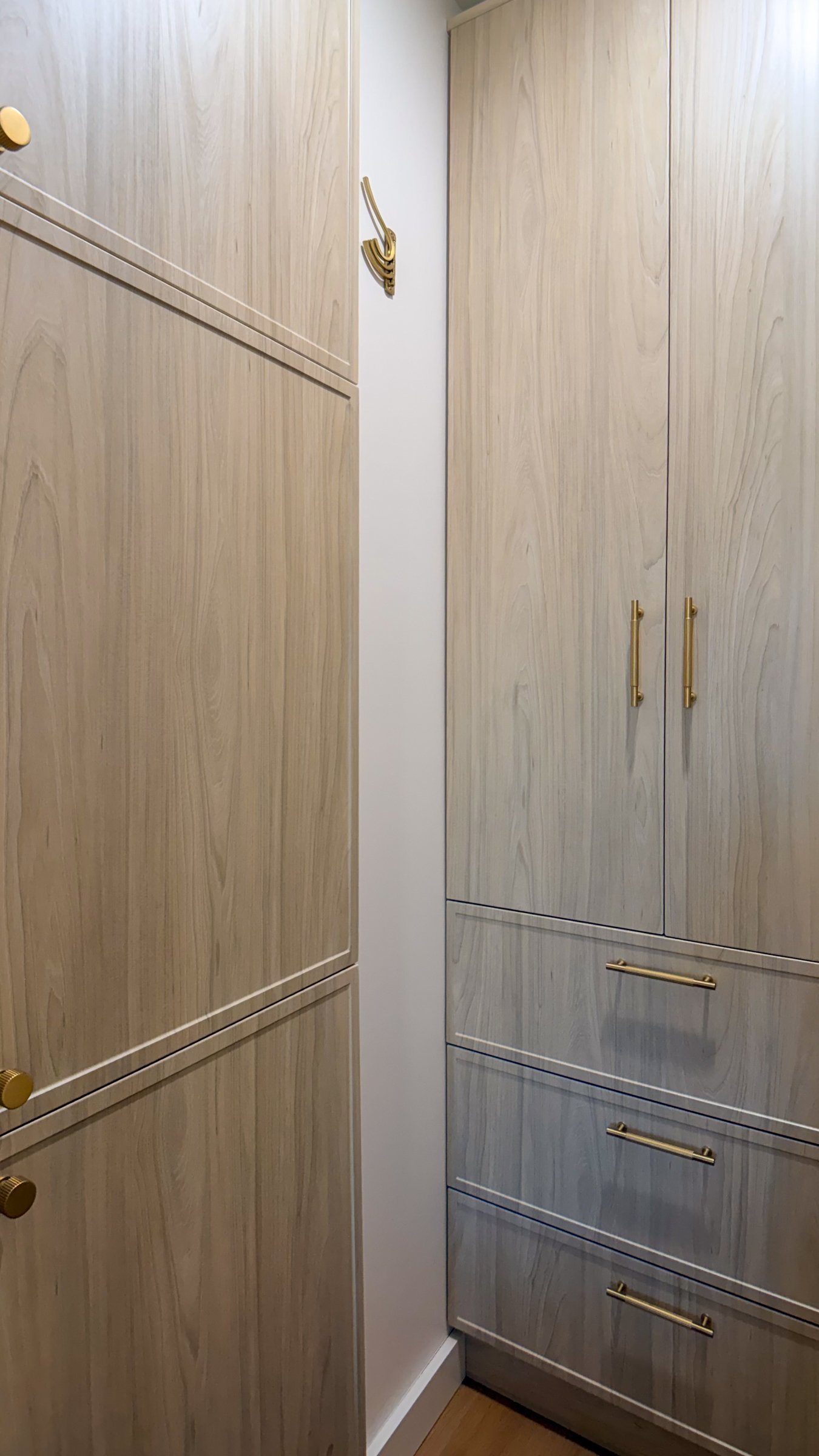 DIY Walk-in Closet with Ikea Cabinets and Semihandmade Doors