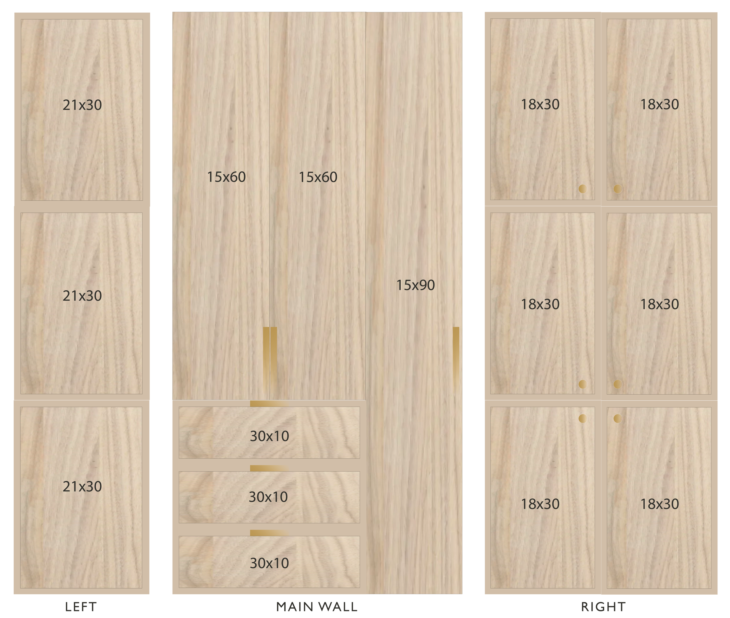 Mock-up of Semihandmade Doors on IKEA Walk-in Closet