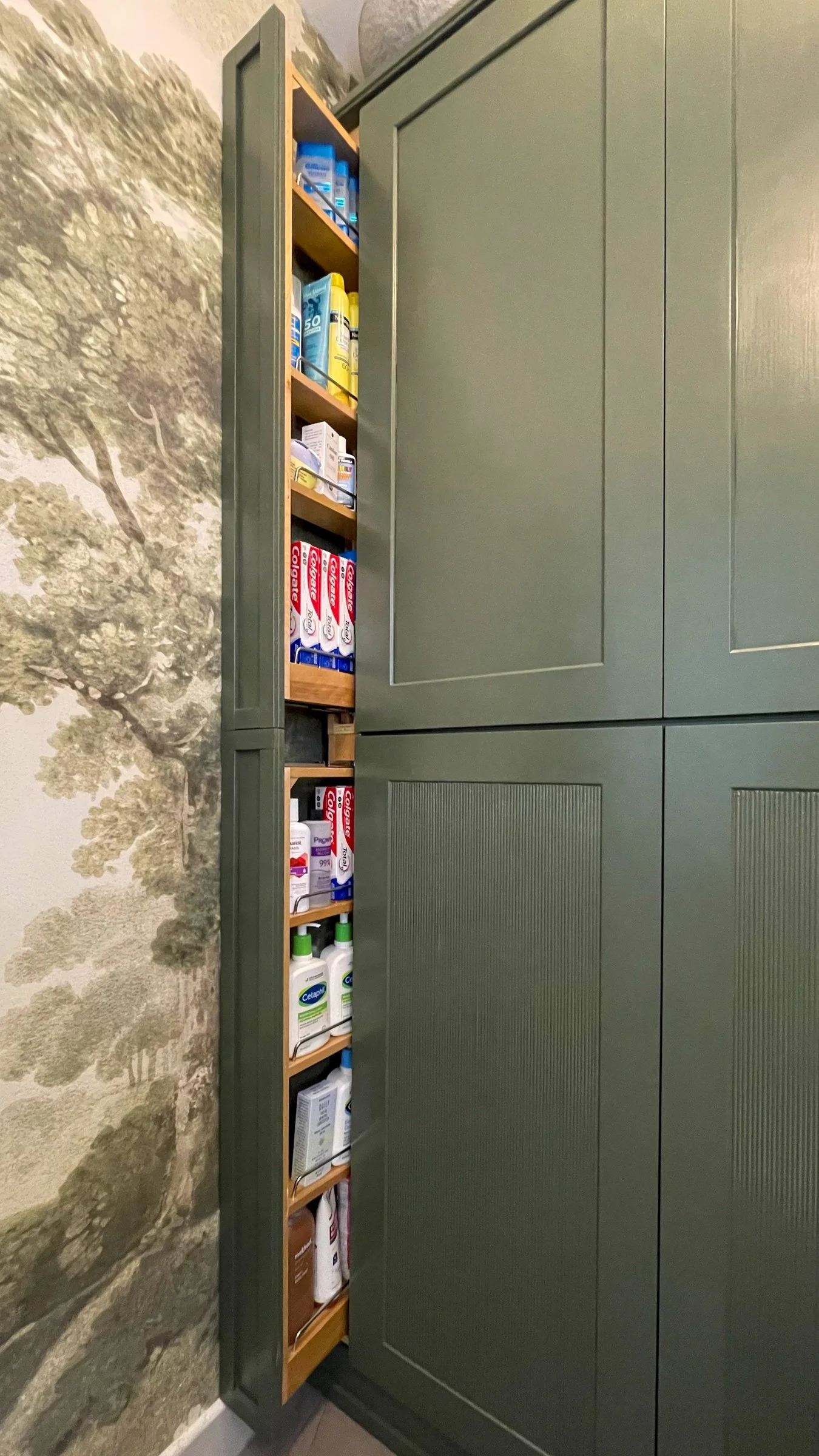 Rev A Shelf Installed Pullout Wall Filler Open