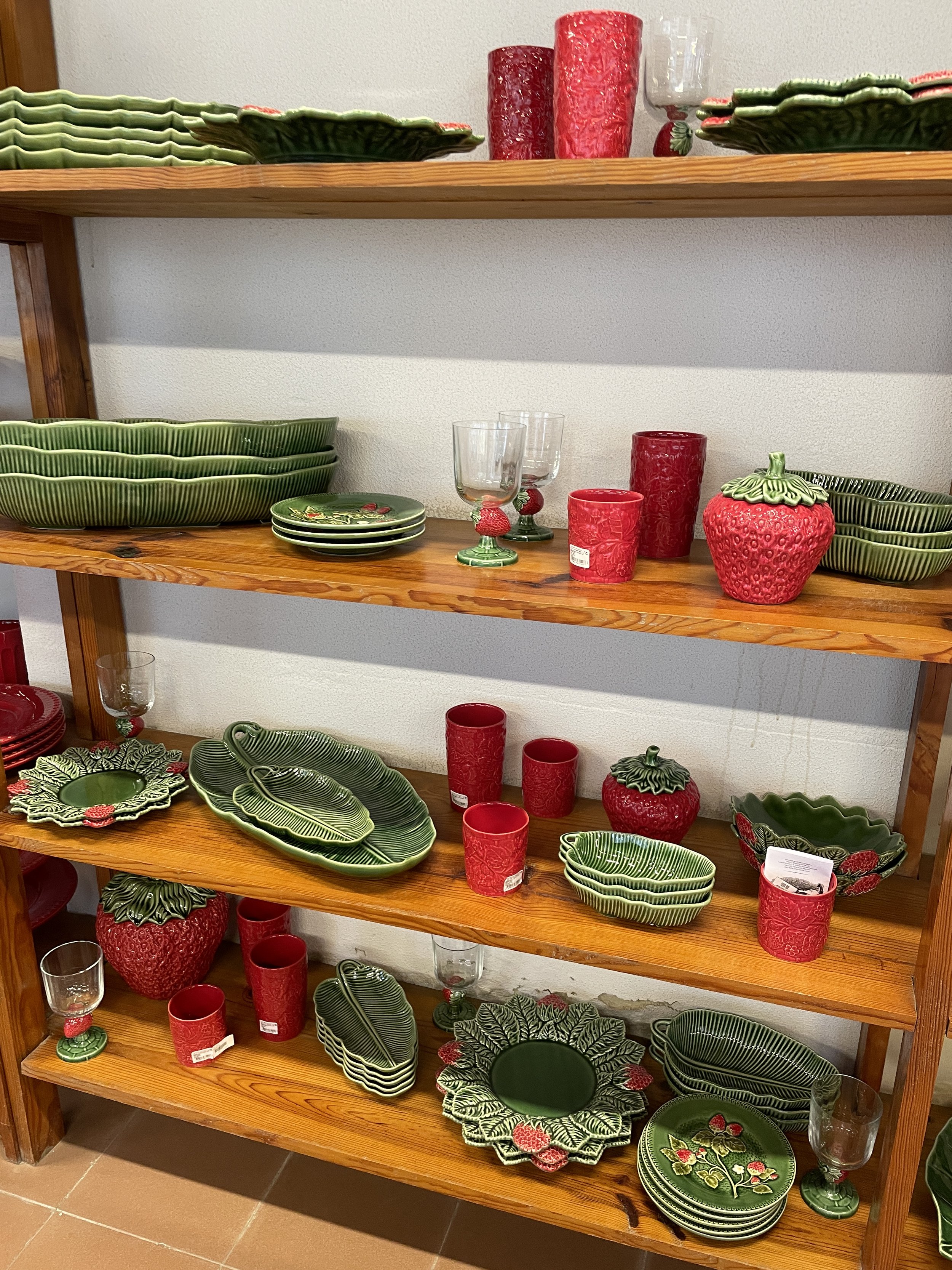 Bordallo Pinheiro Strawberry Collection at the factory
