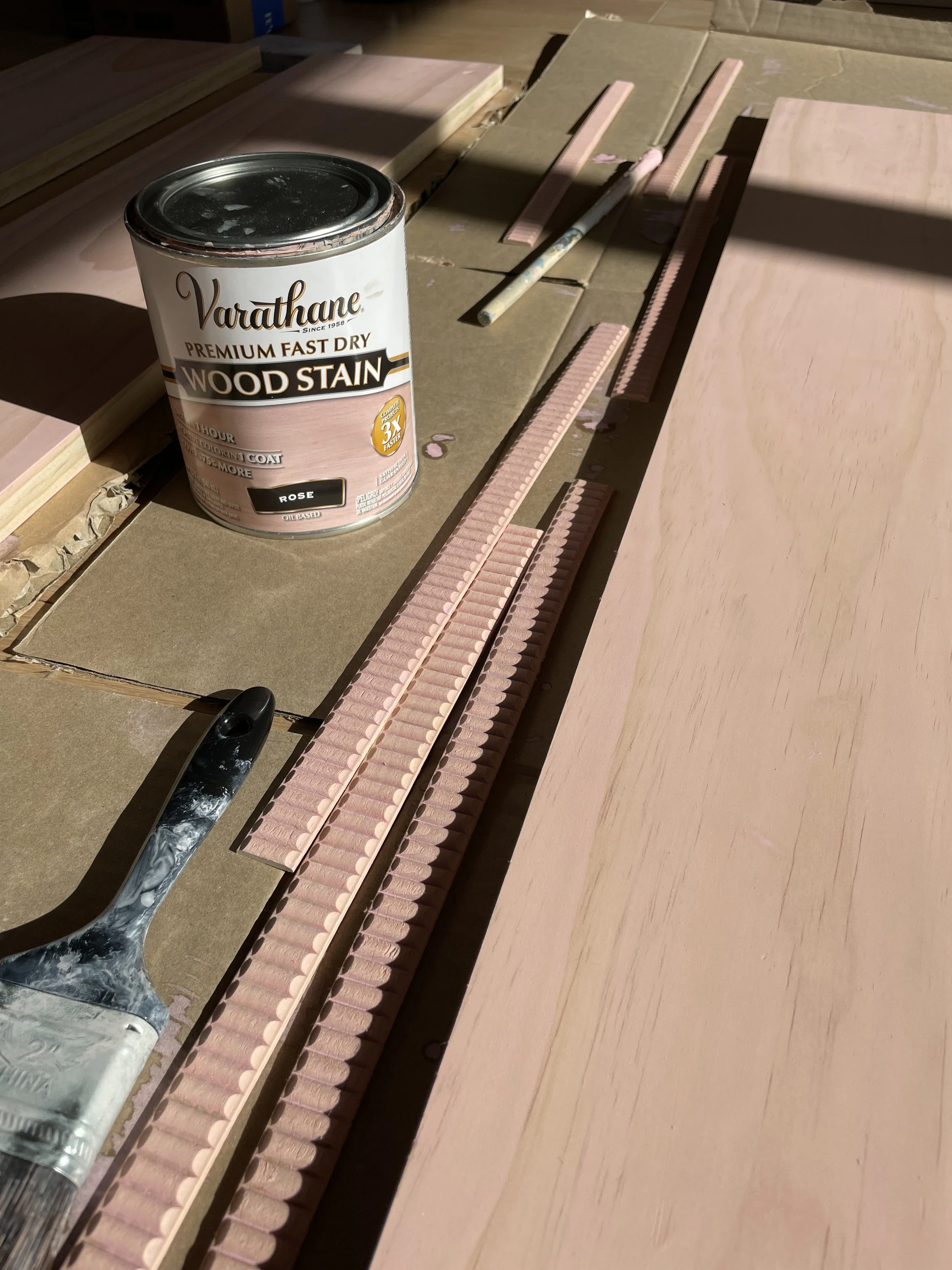 DIY Book Shelves Using Varathane Wood Stain