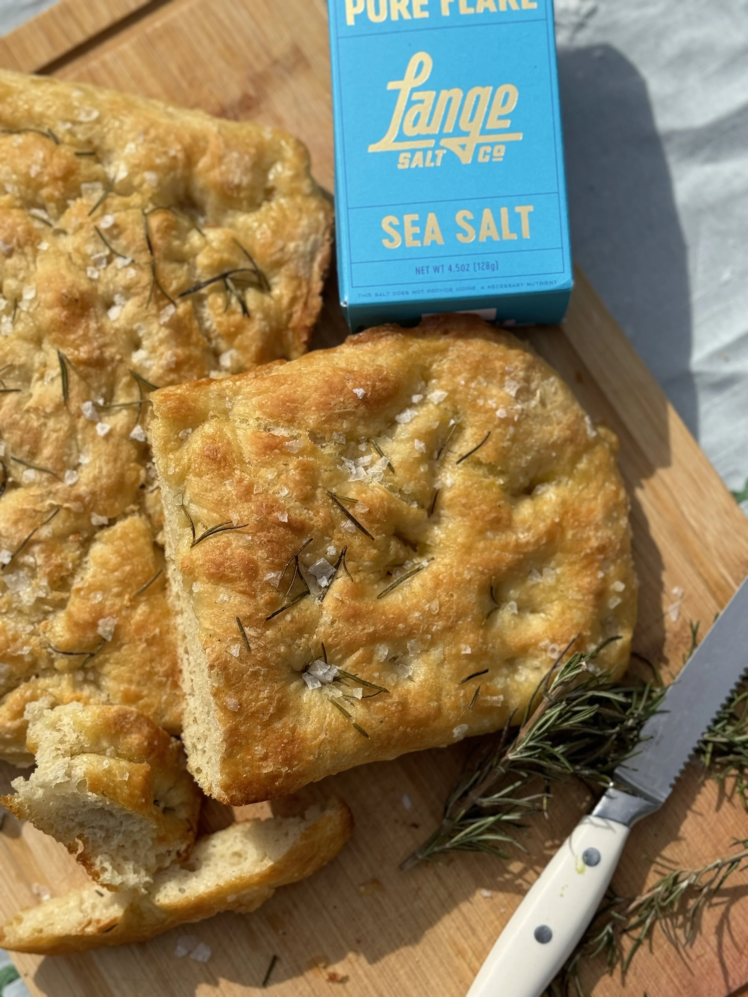 Easy Focaccia Recipe-Lange Salt Co. Flake Sea Salt