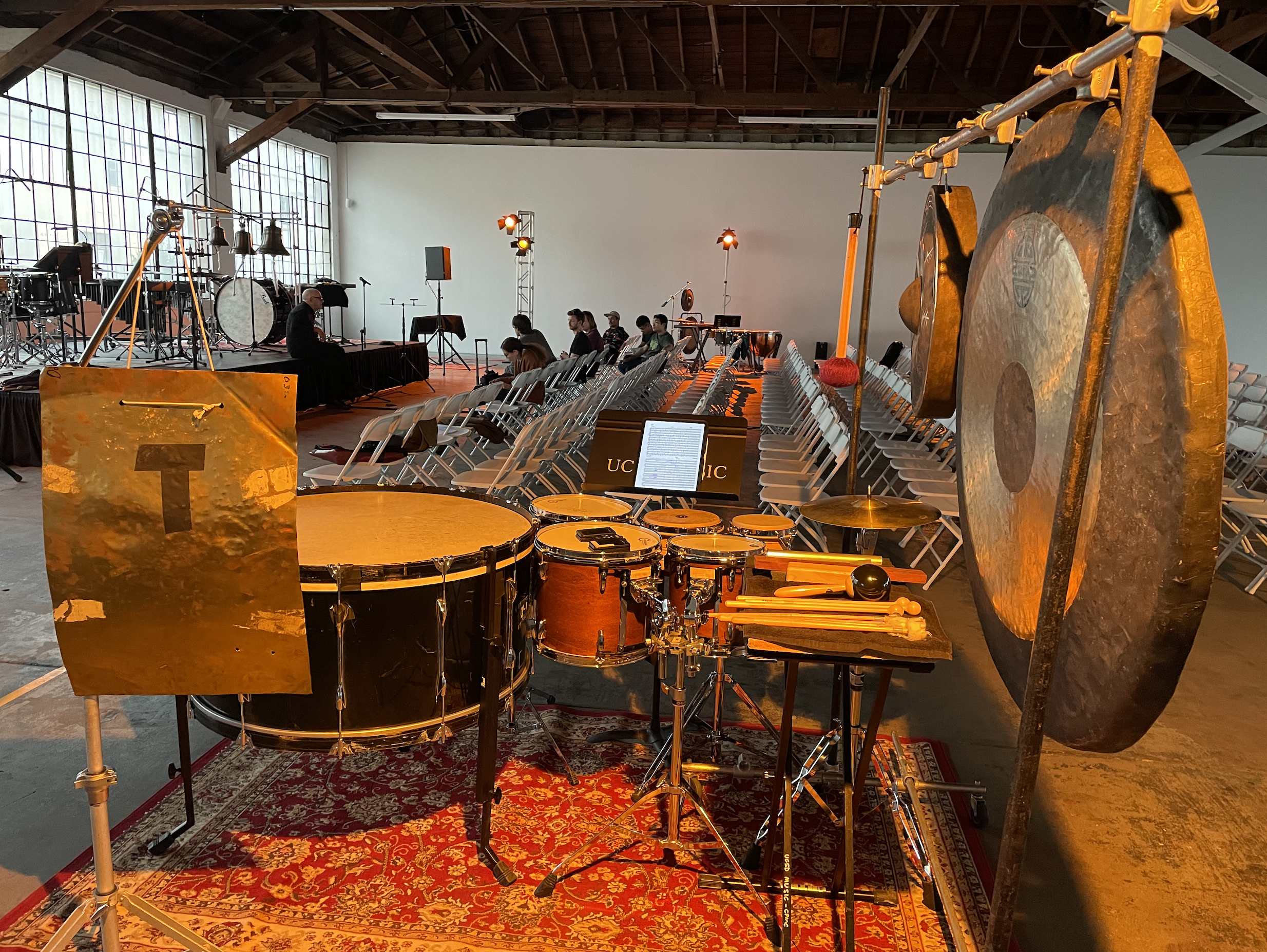 A musical concert taking place at Mica Studios