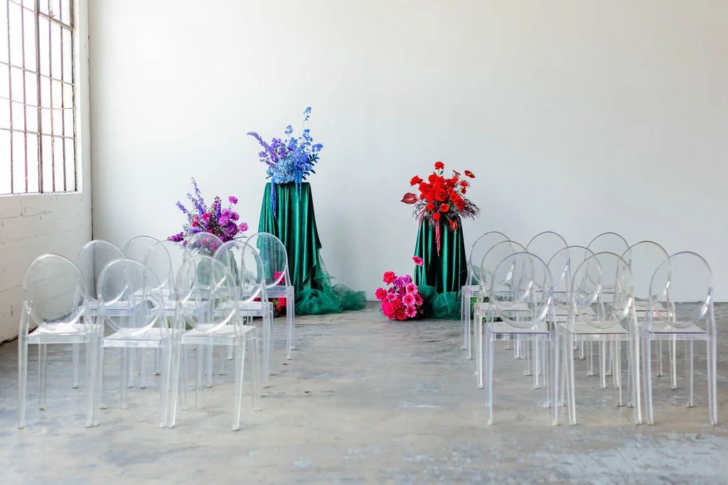 A wedding ceremony about to begin at a wedding venue in Downtown Los Angeles
