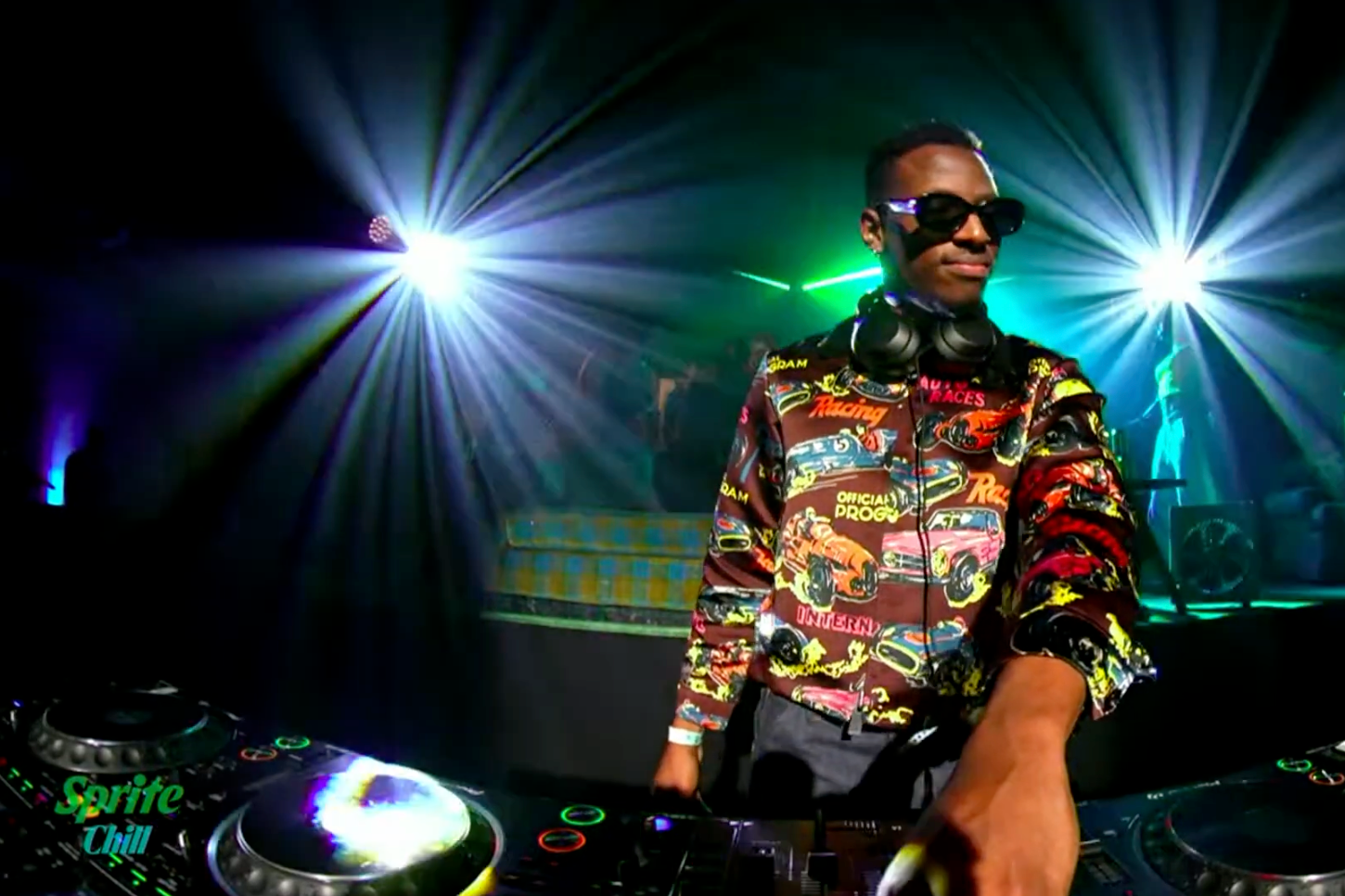 DJ playing at Black House Radio concert at Mica Studios