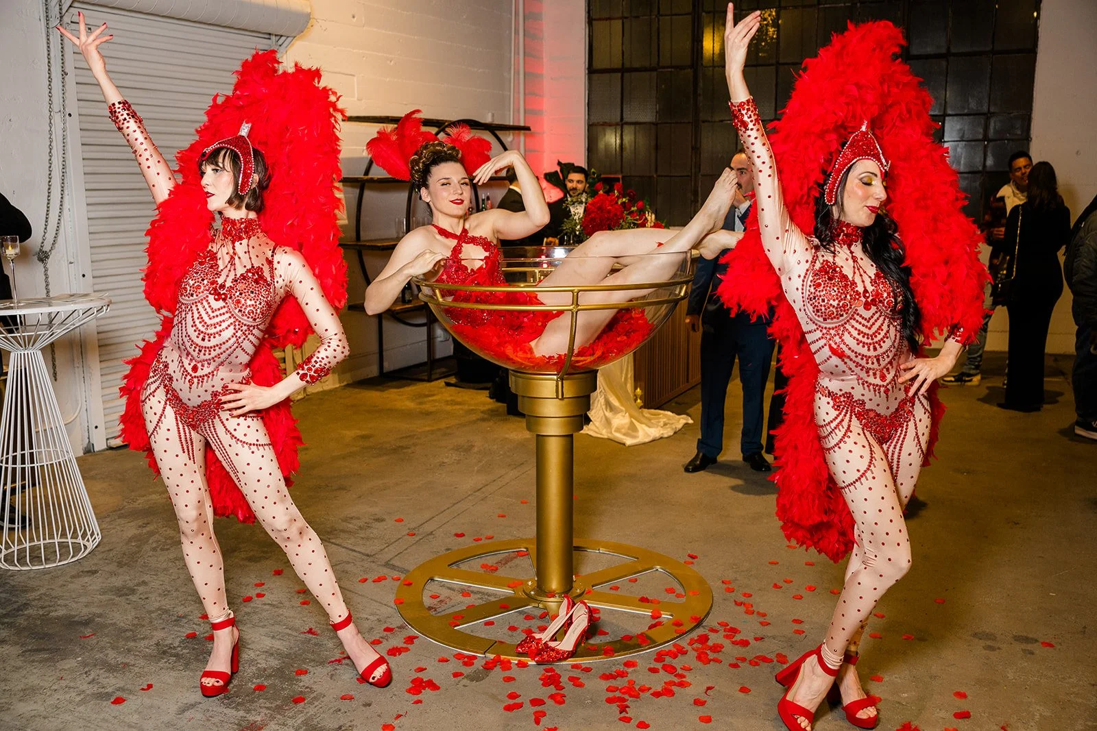 Female dancers perform at showcase event at Mica Studios