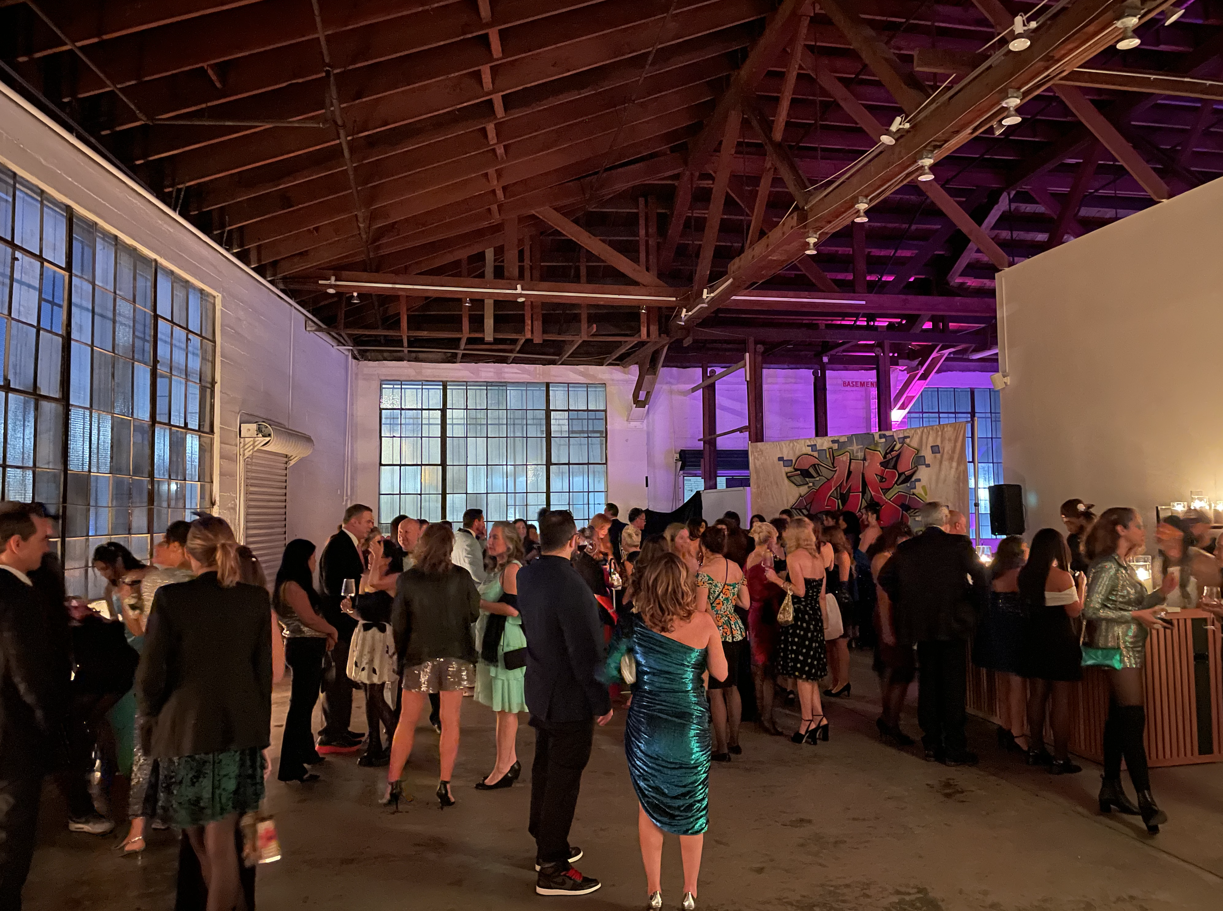 Showcasing a birthday celebration at night at Mica Studios