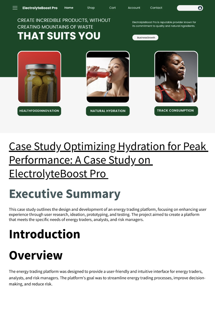 16. ElectrolyteBoost Pro — Hydration and Performance