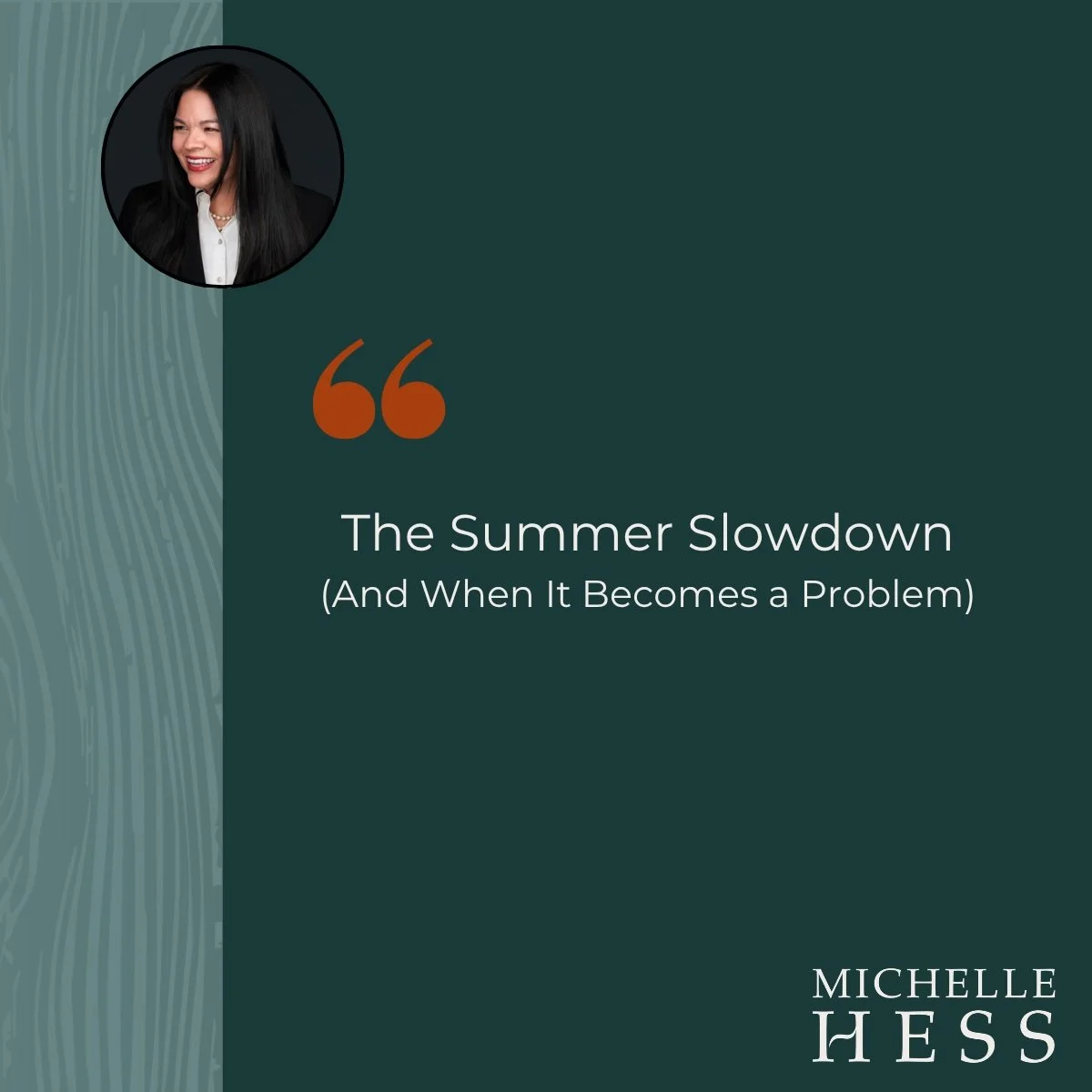 The Summer Slowdown(And when it becomes a problem?