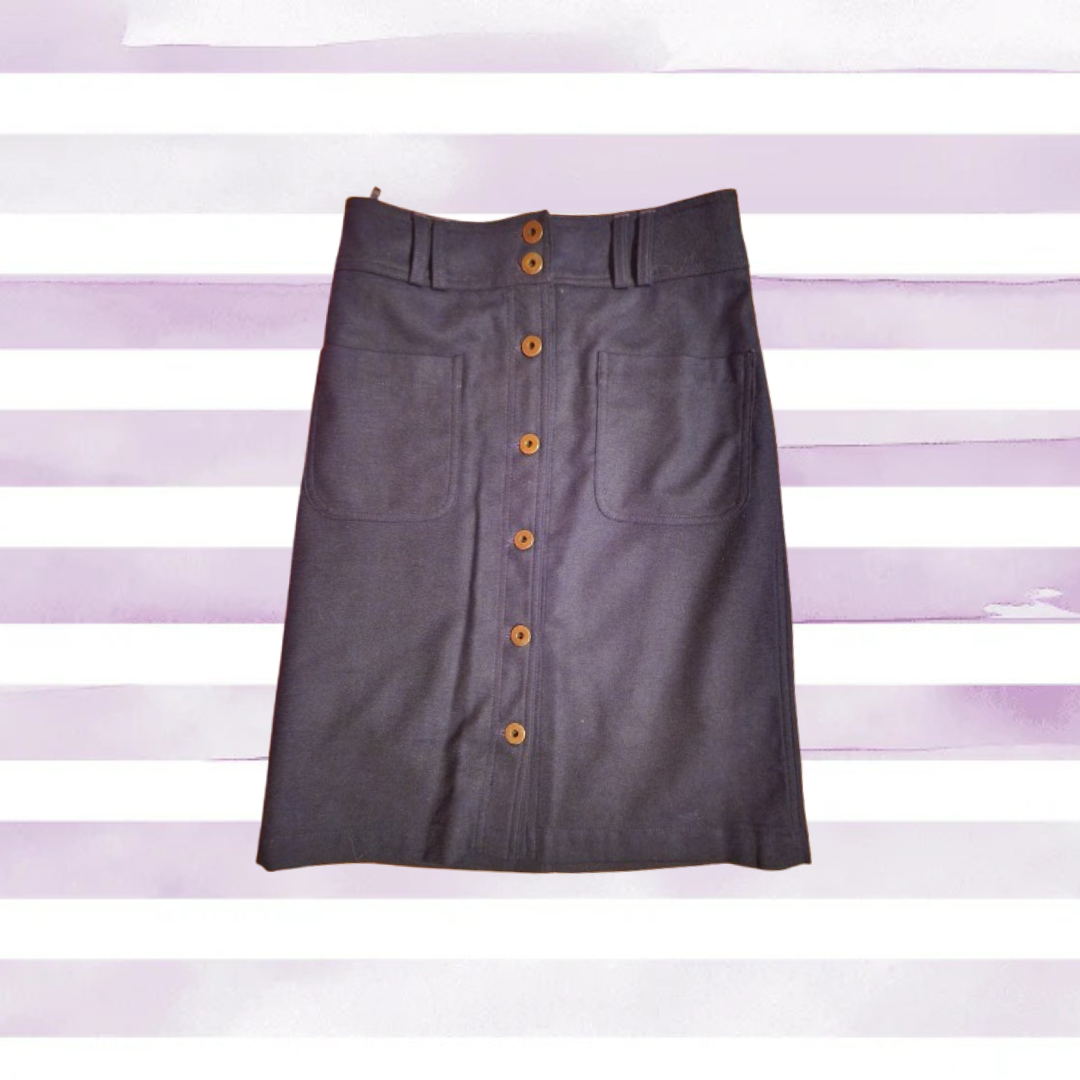 Jupe A-line bleu foncé *XS