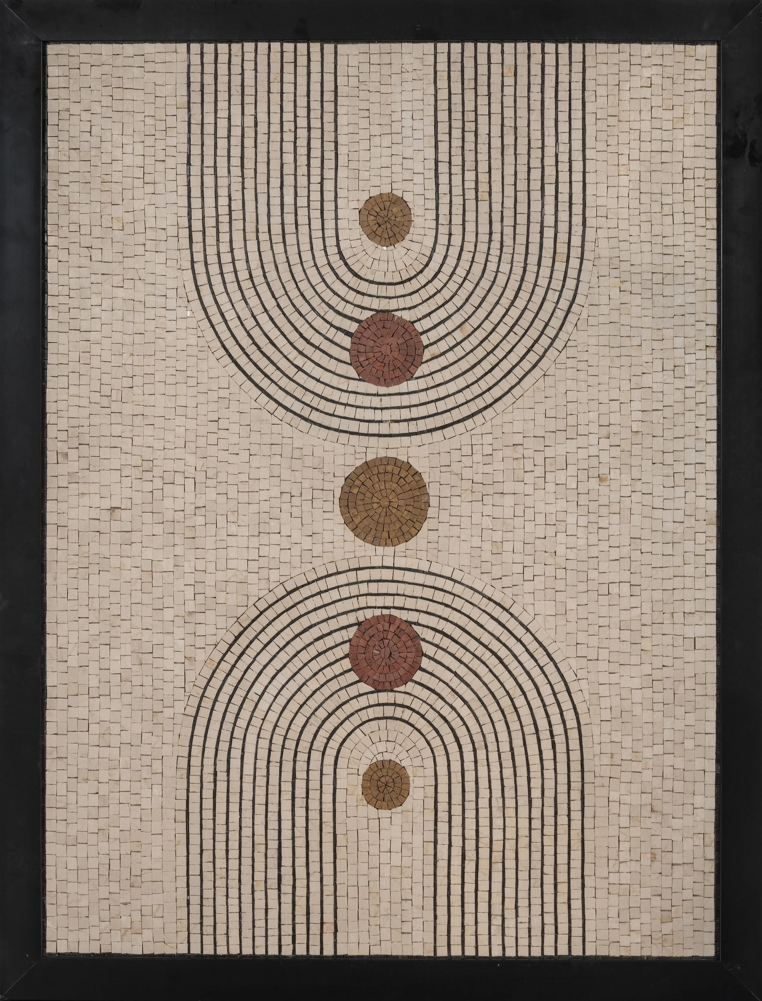 Alexander Aboutaam, Reflective Arches, 2025, Polychrome Stone Tesserae. 