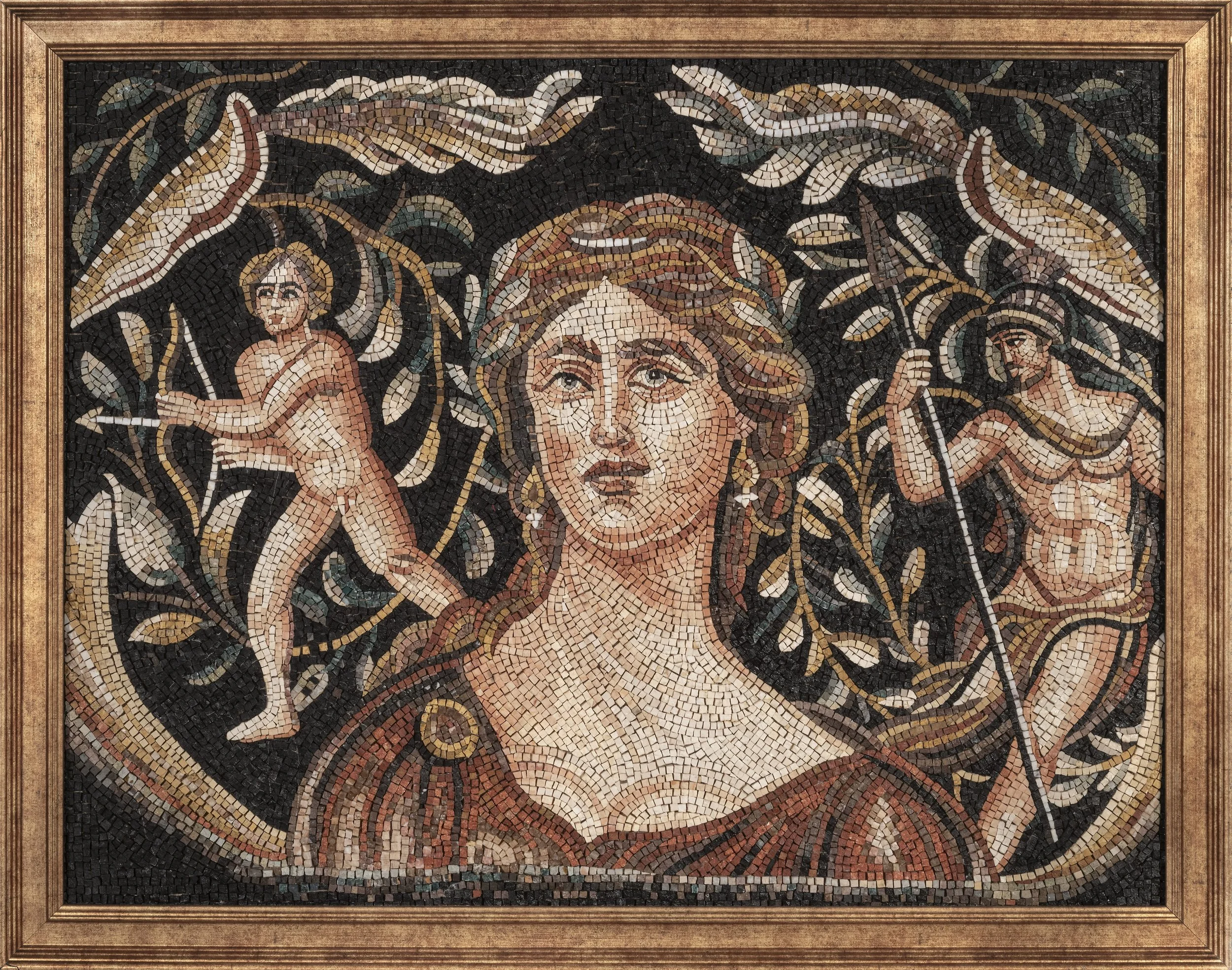 Rami Hann, Amor Vincit Omnia, 2025, Polychrome Stone Tesserae, after ancient Roman, 4th century A.D.