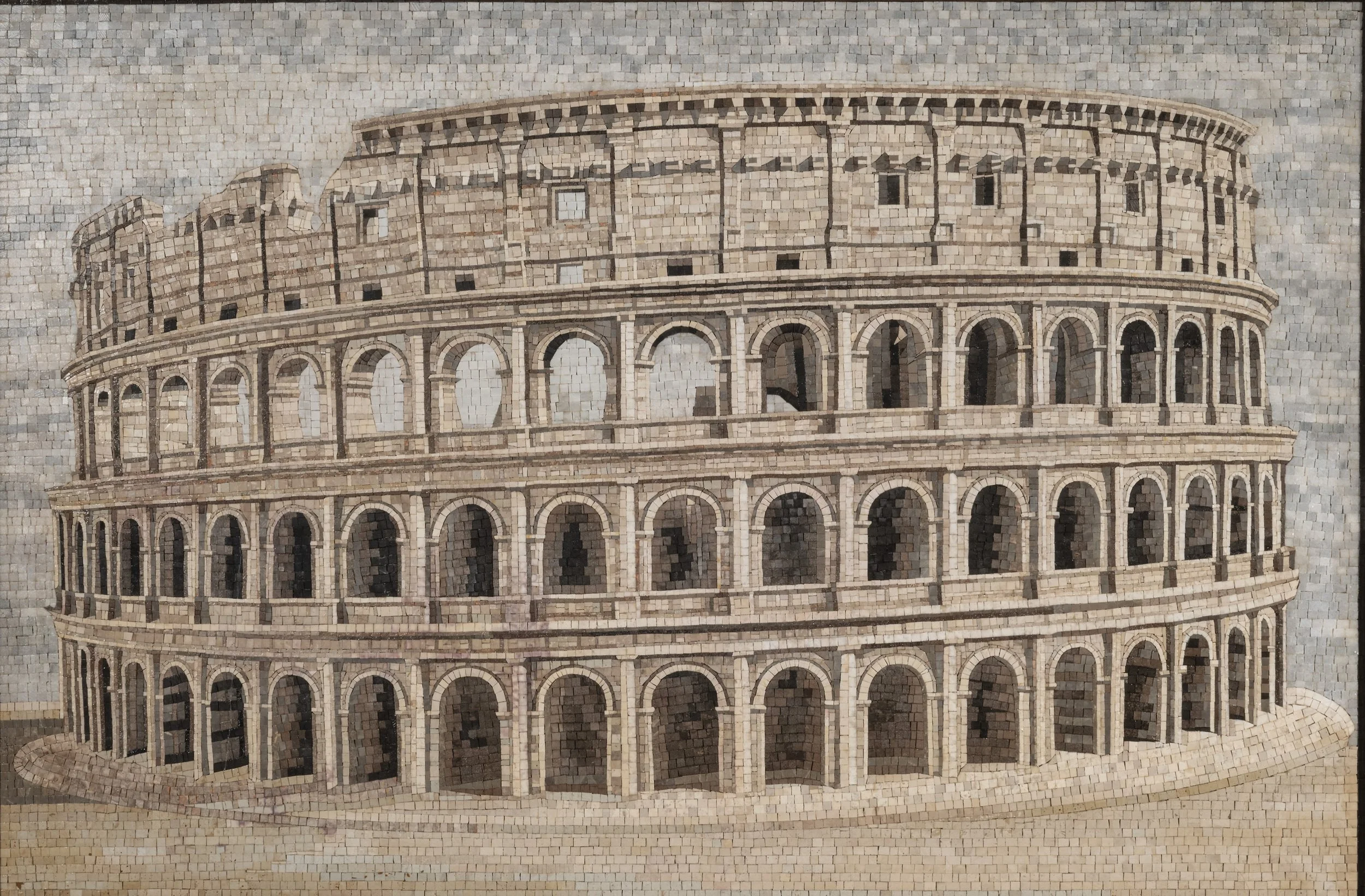 Soliman Aboutaam, Colosseum Reimagined, 2025, Polychrome Stone Tesserae. 