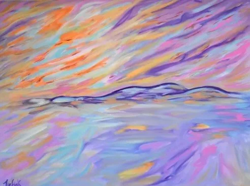 I am always called to the water.
The whoosh of the waves. Ice cream sky reflections. Scents of ozone and freedom. Sand or rock, doesn&rsquo;t matter - I&rsquo;m stepping in. You too? 

I painted this view that&rsquo;s local to me on Lake Ontario with