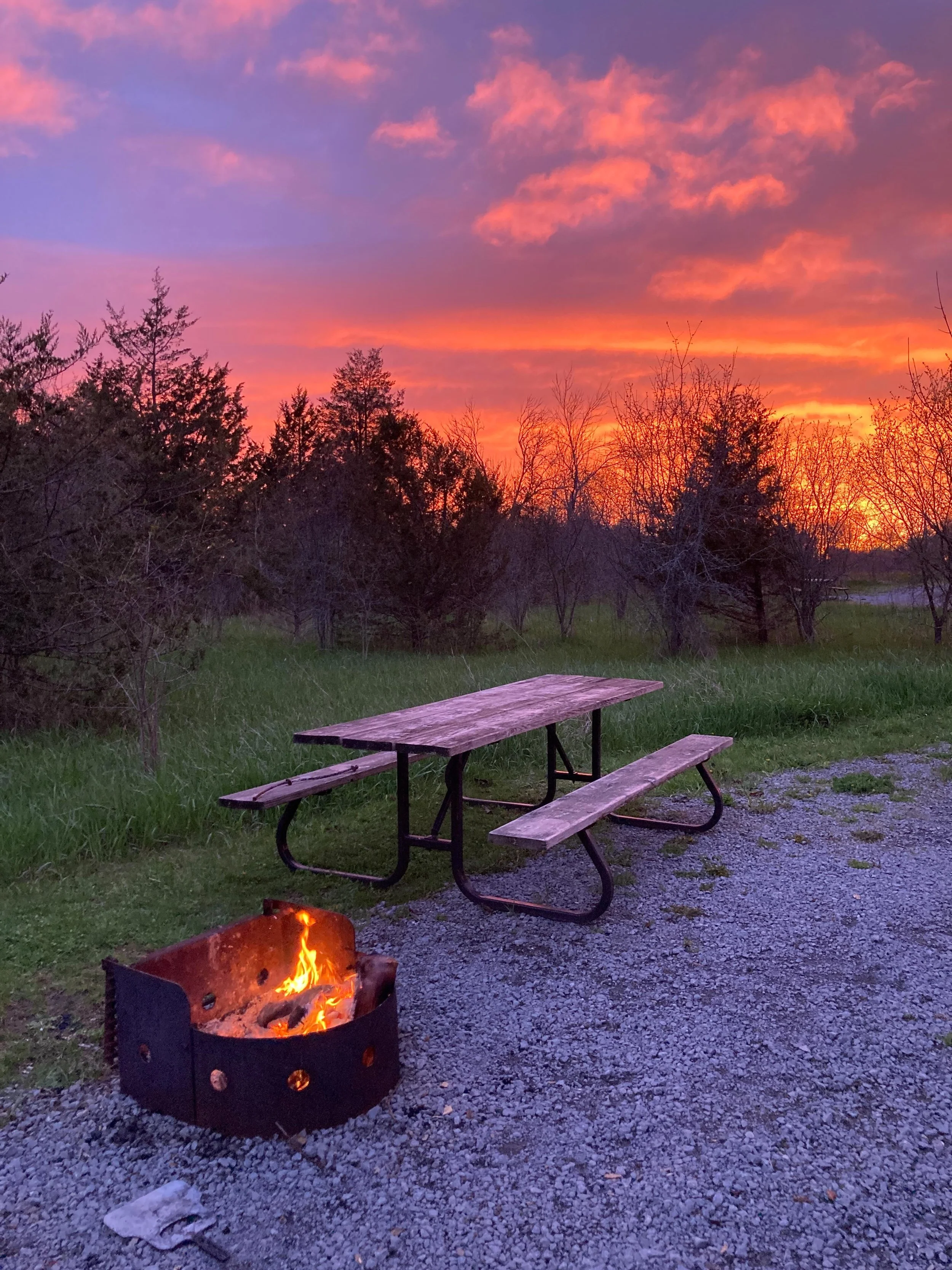 I took off on my first camping trip of the year. It was cold. It was windy. But look at that sunset! I really enjoyed that zero % ale. And I had a nice picnic bike ride by the lake. 

Locals: the Michi Saagiig kick off Pow Wow season this weekend beg