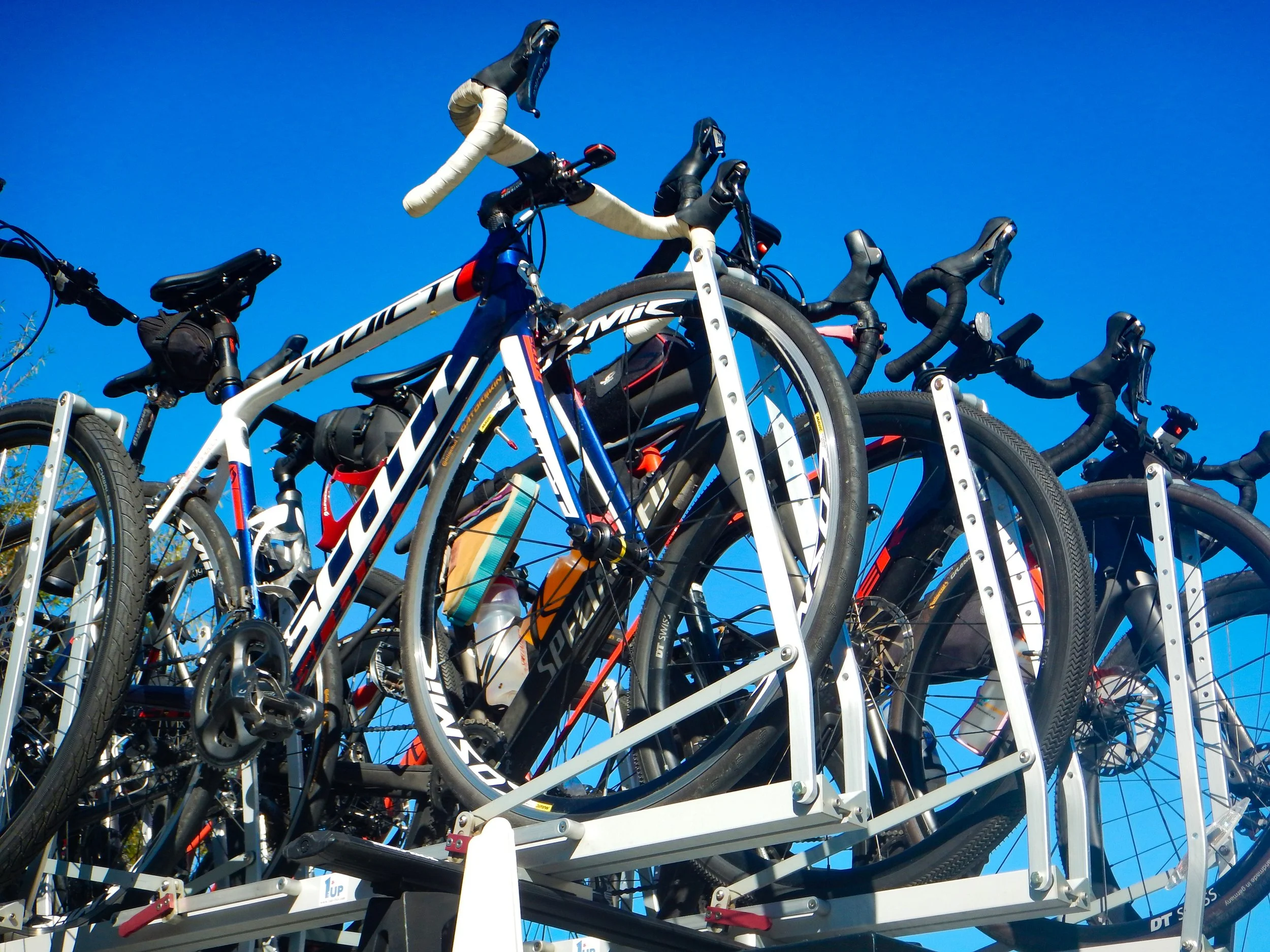 16 bikes on the van