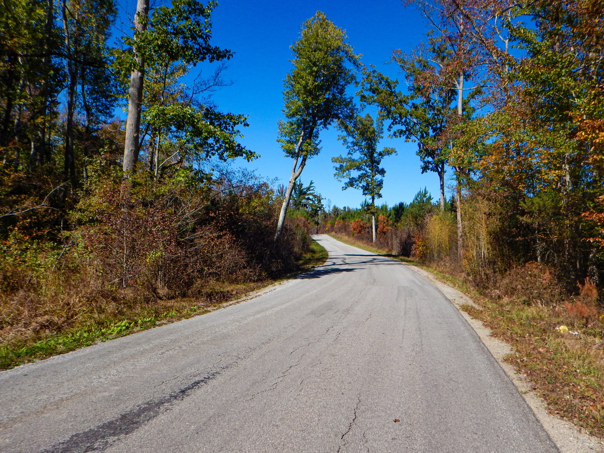 We rode this road for 12 miles
