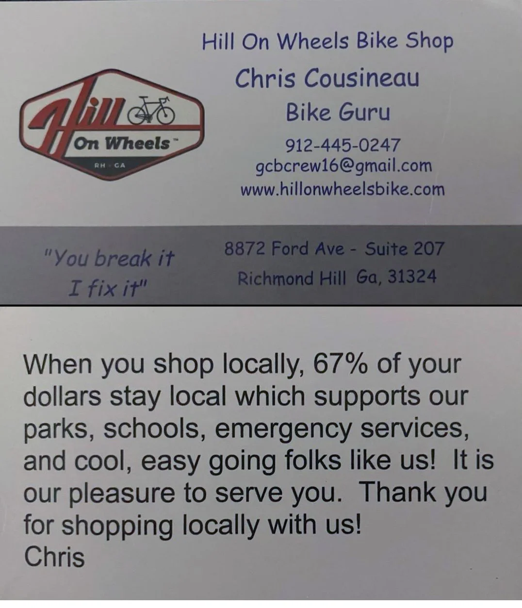 This Bike Shop was very helpful during our rest day