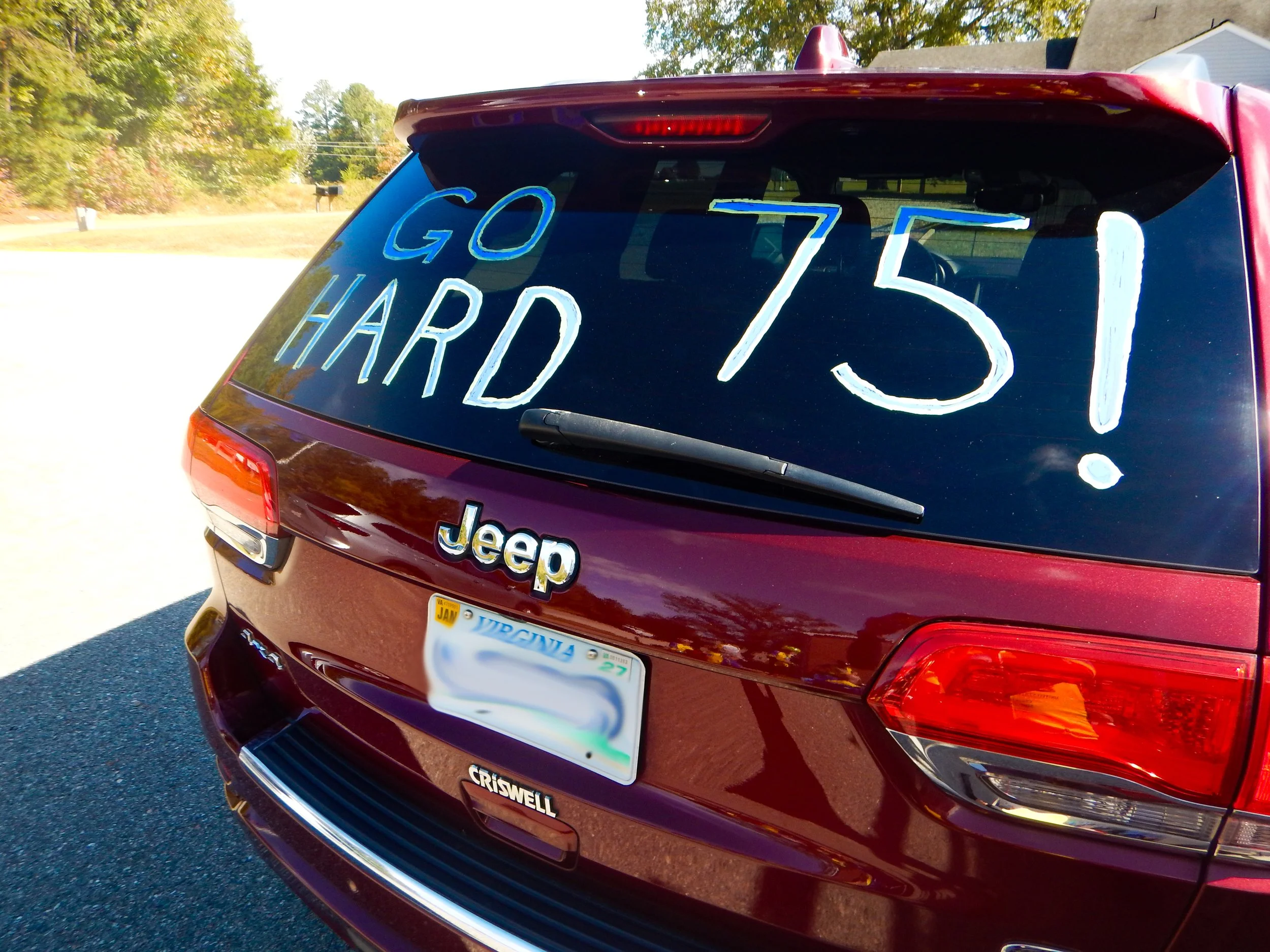 Dave Pruitt's car urging us on like Heinz Lents