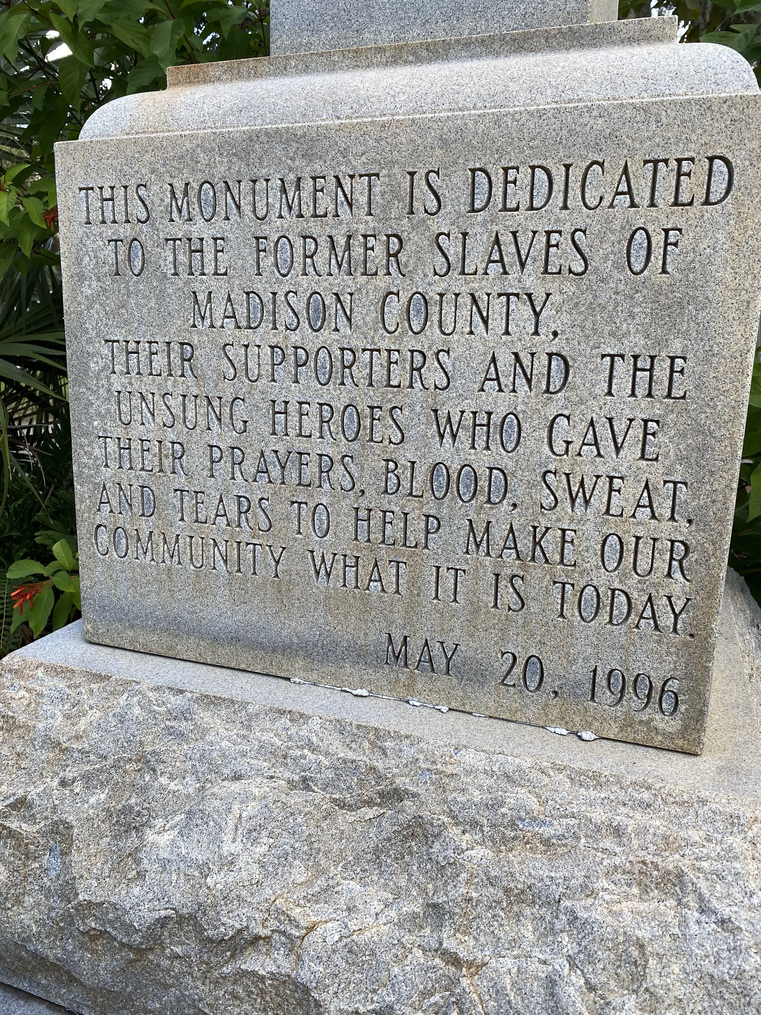 Slave Monument in Madison, FL