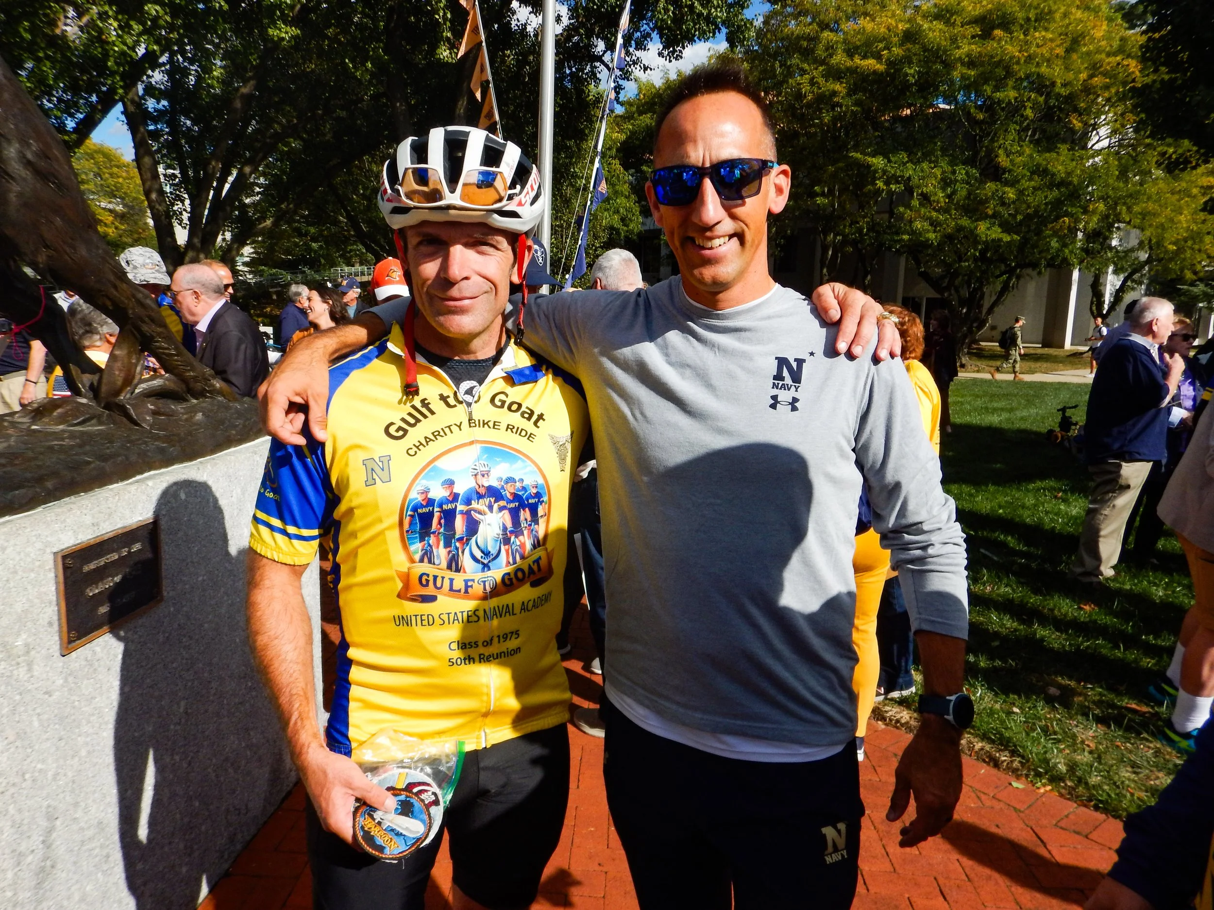 Mike Donnelly with USNA classmate Billy Edwards