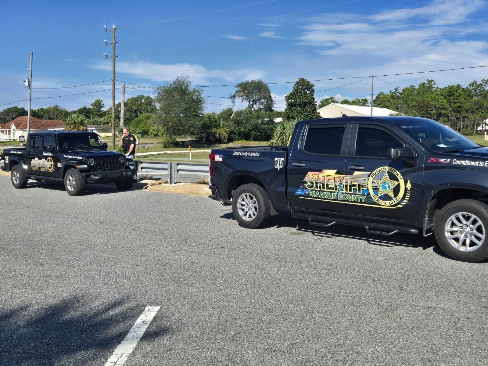 Our police escorts from Sheriff's Office
