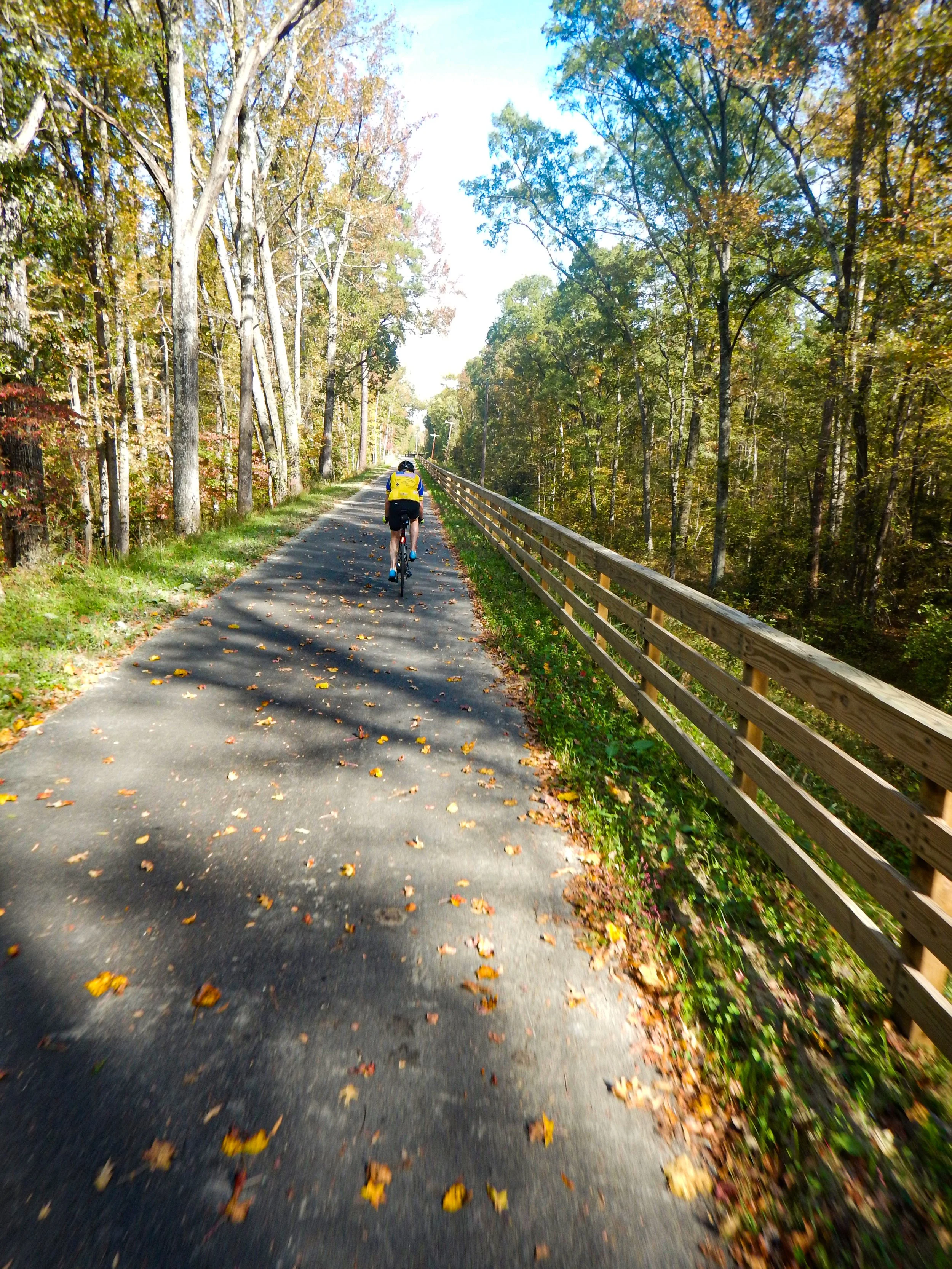 Recently paved bike trail