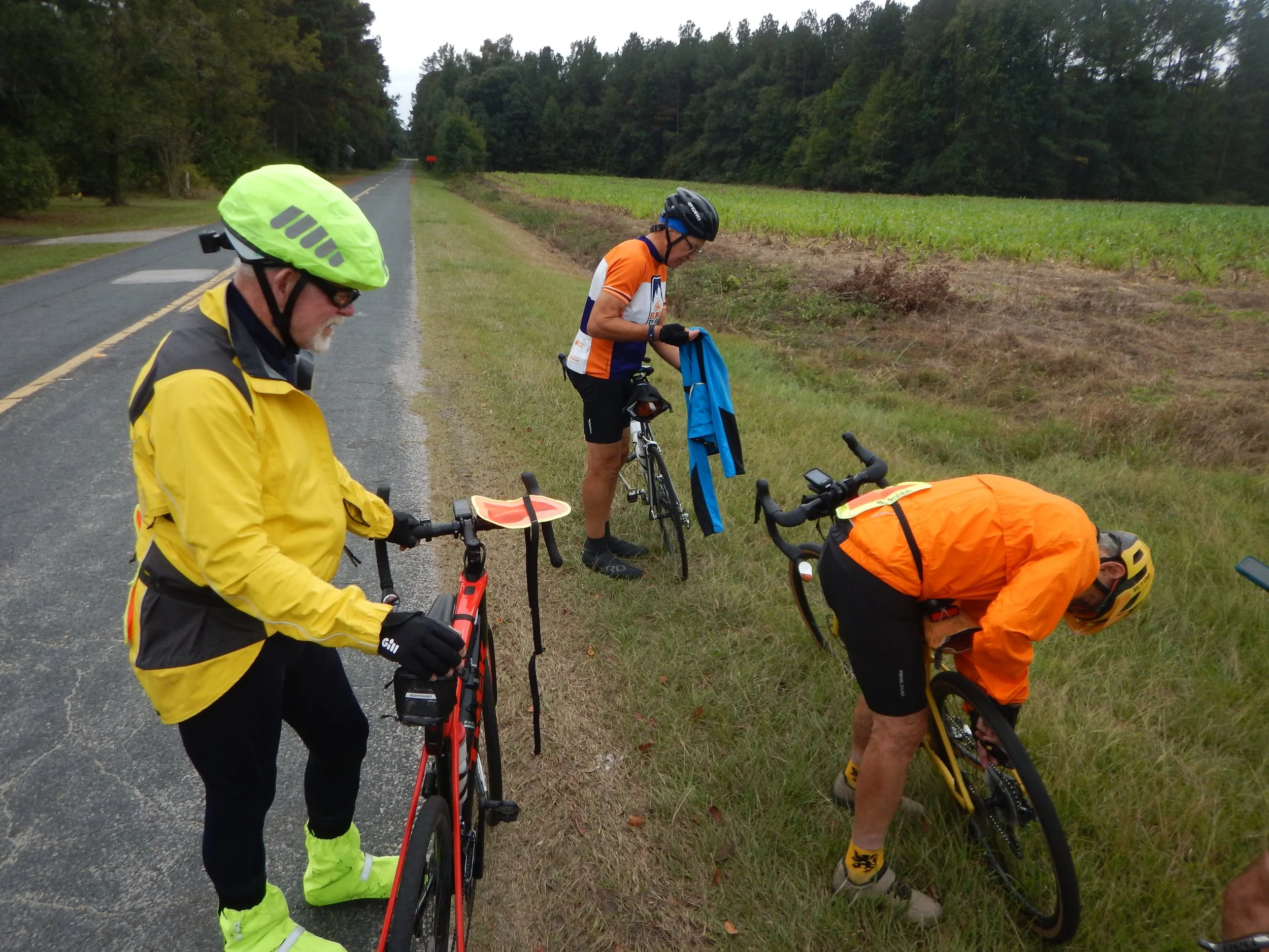 Tom had two flats today - same tire