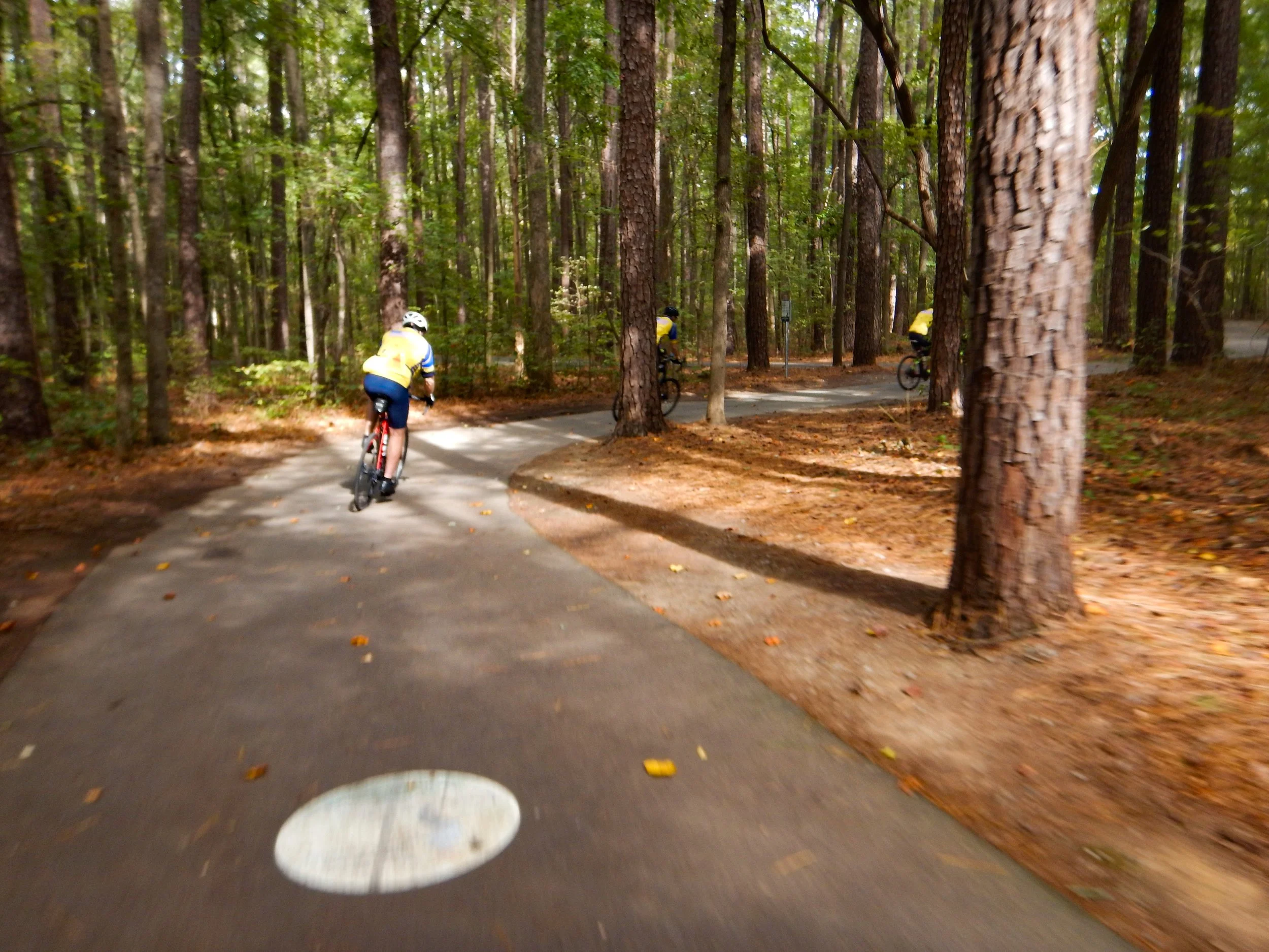 Sharp turns on bike path